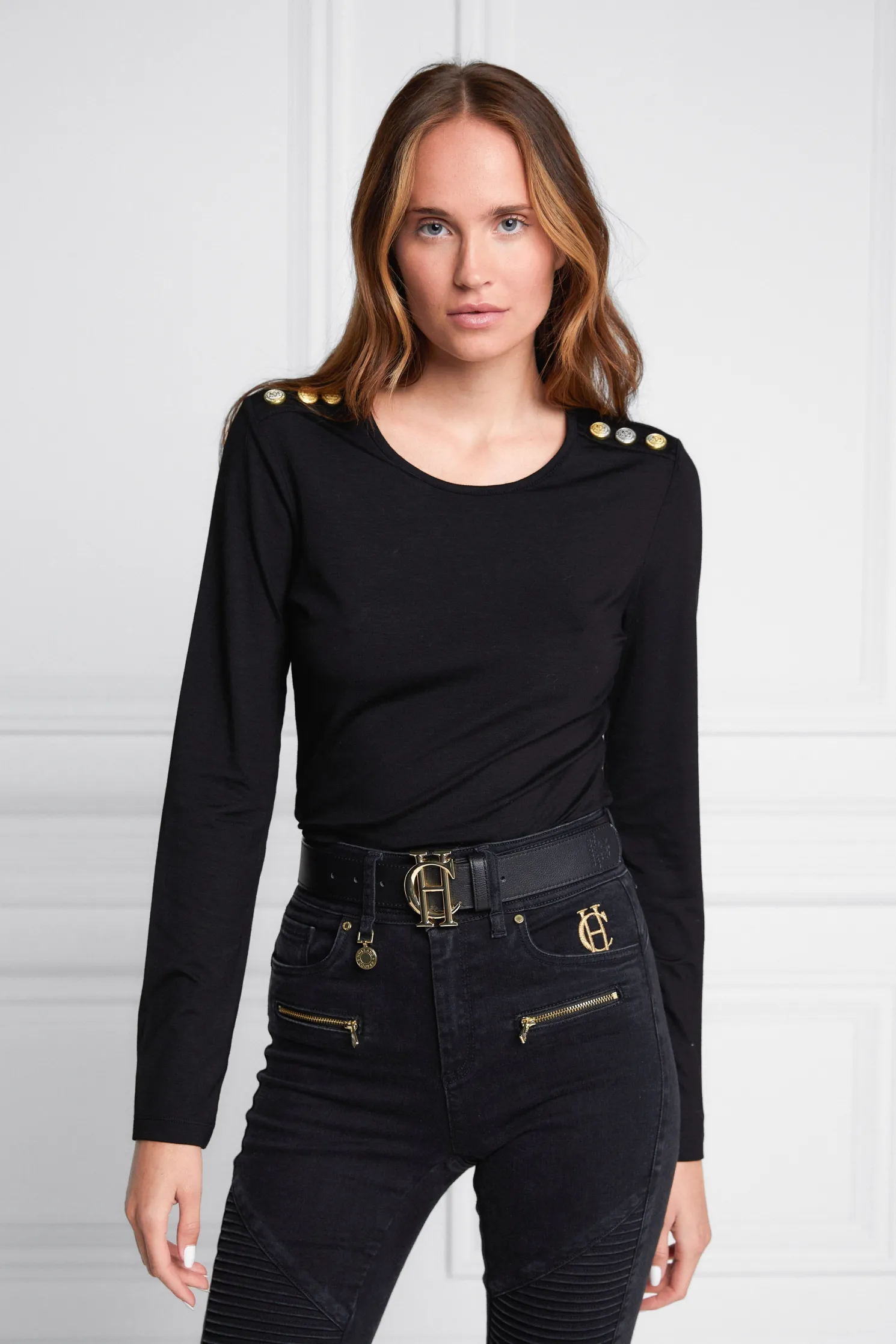 Long Sleeve Crew Neck Tee (Black)