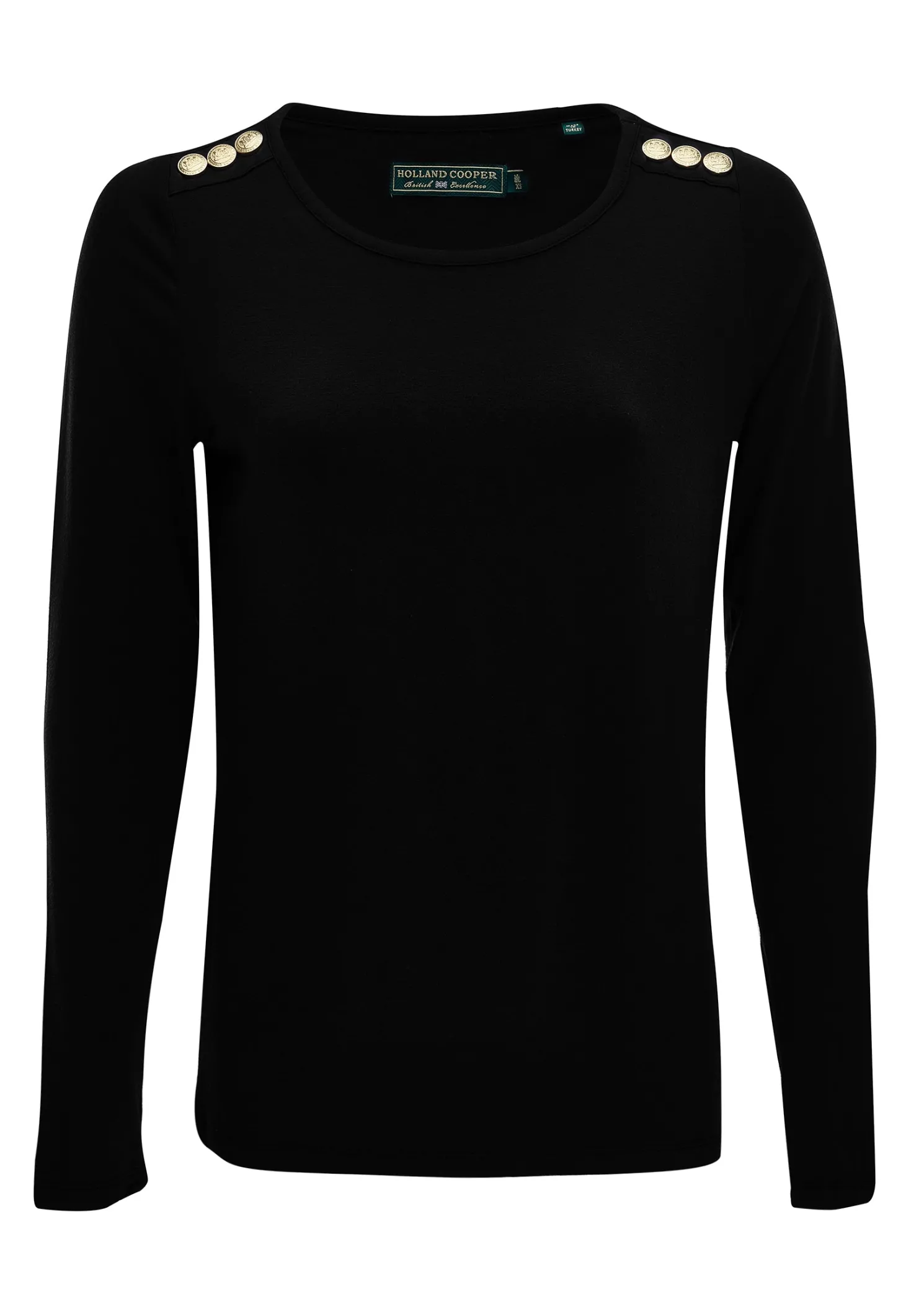Long Sleeve Crew Neck Tee (Black)