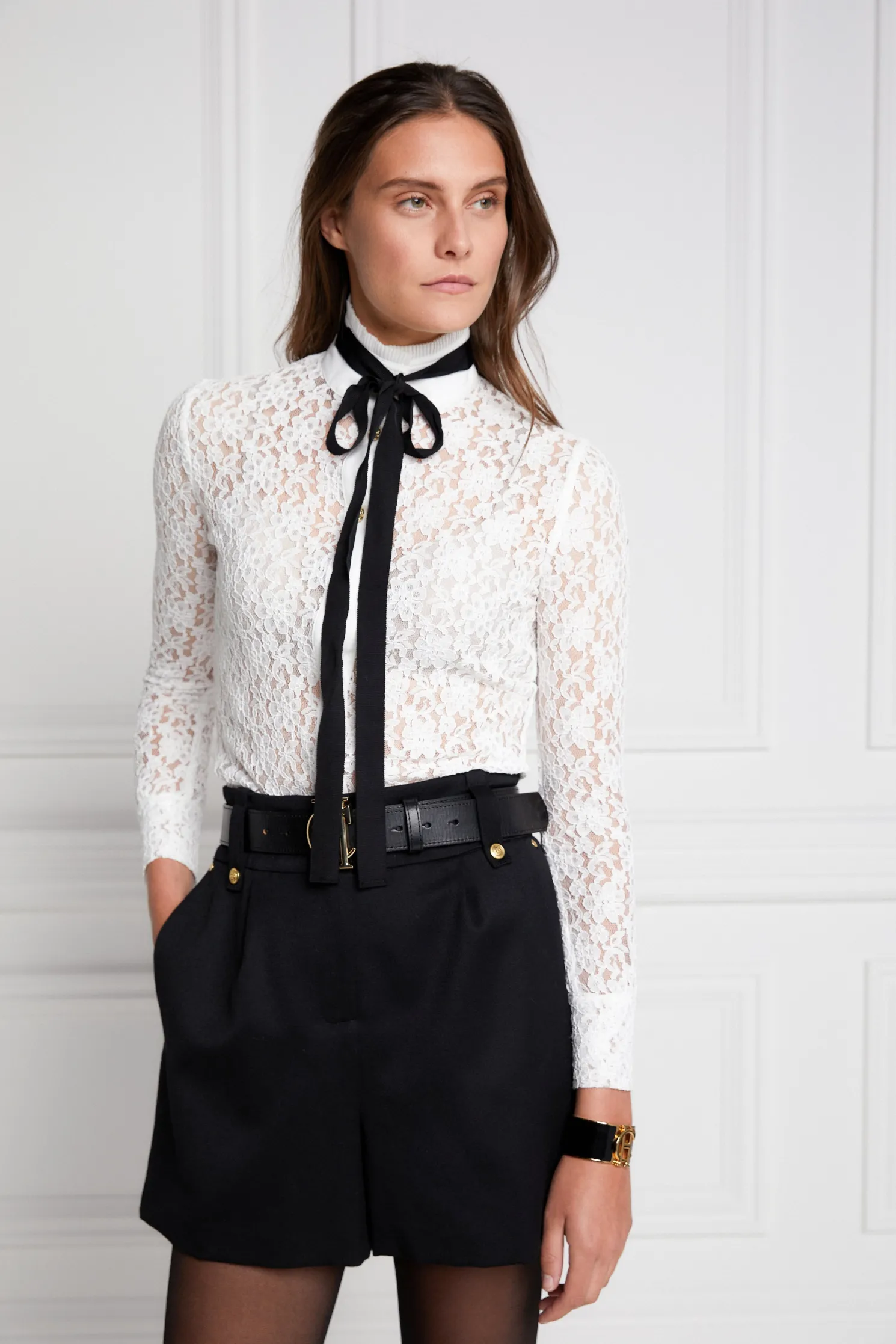 Luxe Tailored Short (Black Barathea)