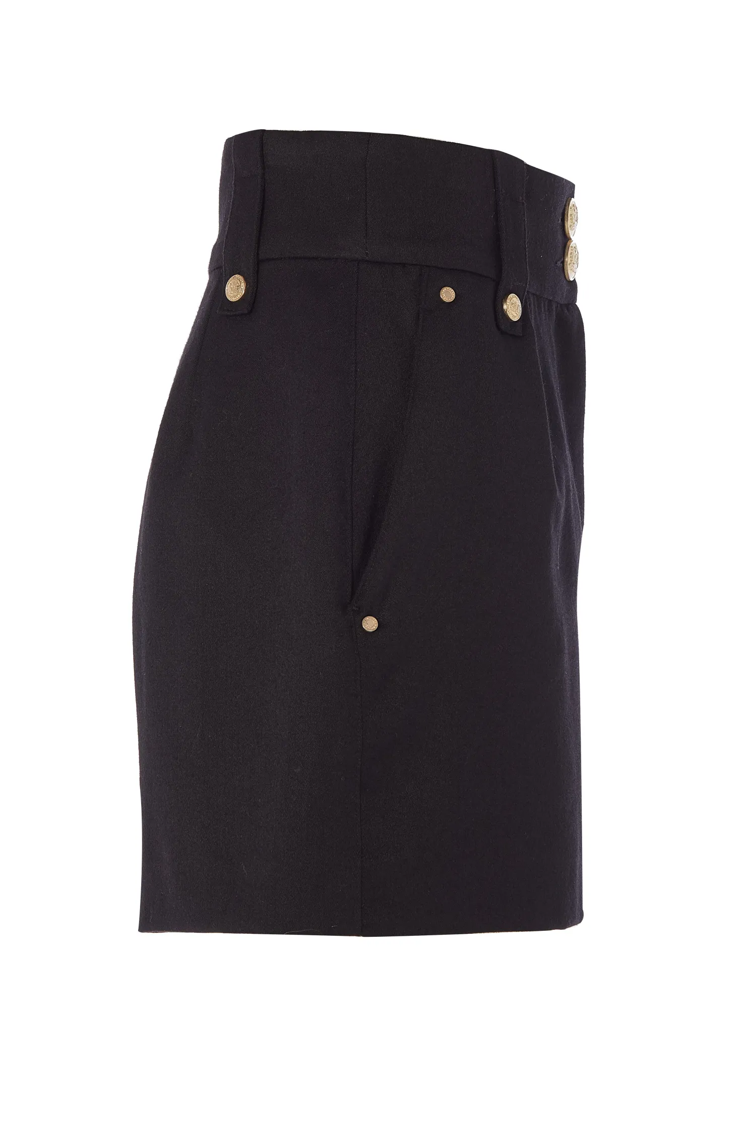 Luxe Tailored Short (Black Barathea)