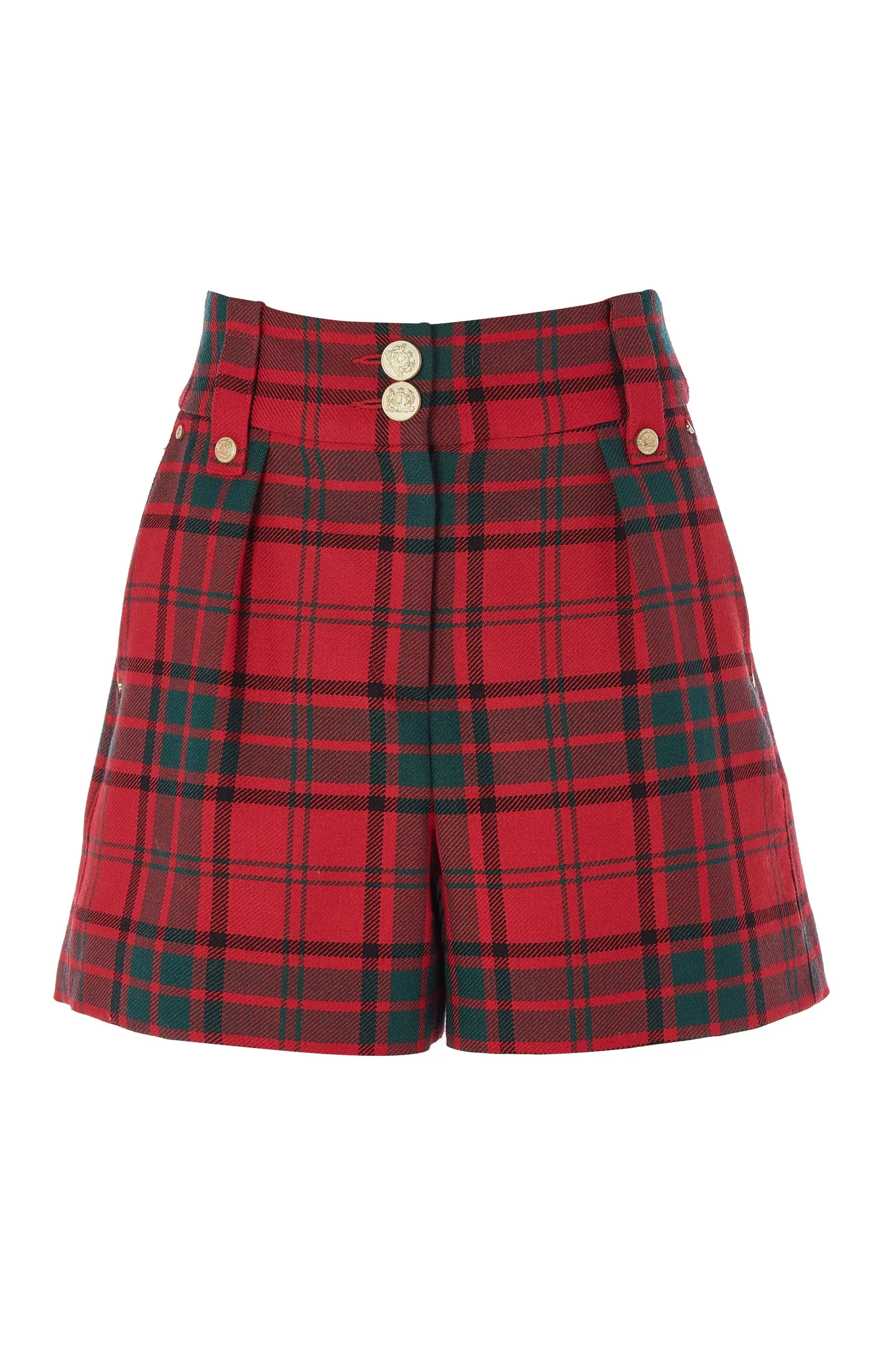 Luxe Tailored Short (Red Tartan)