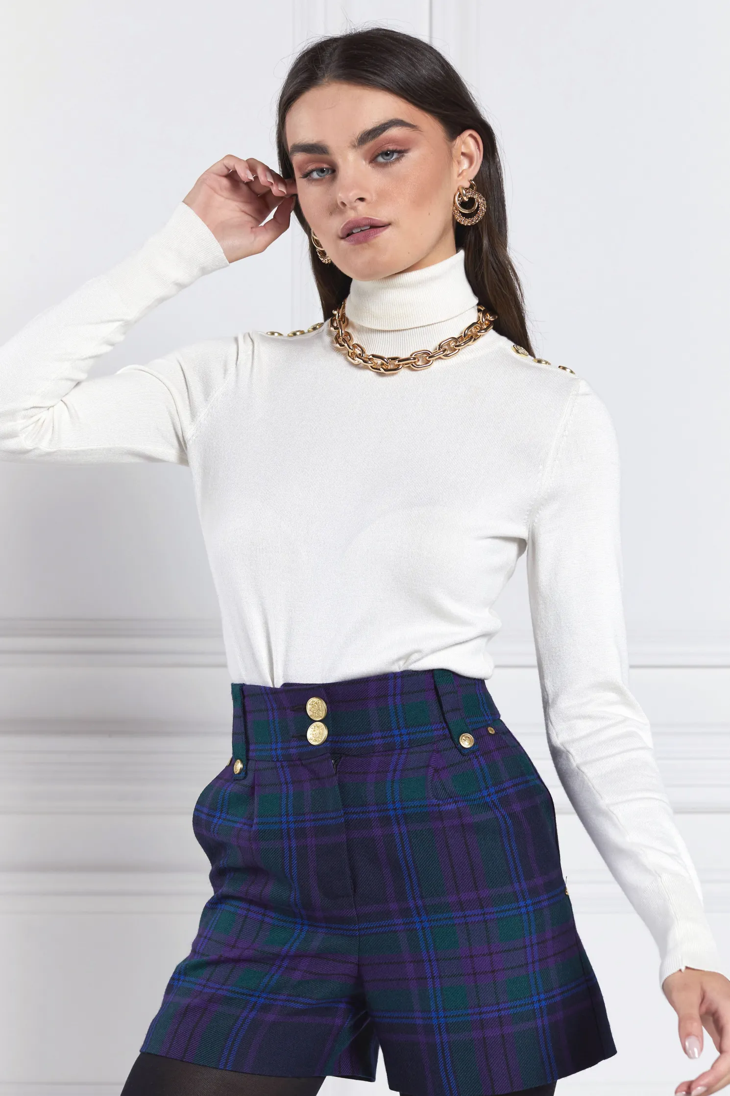 Luxe Tailored Short (Heather Tartan)