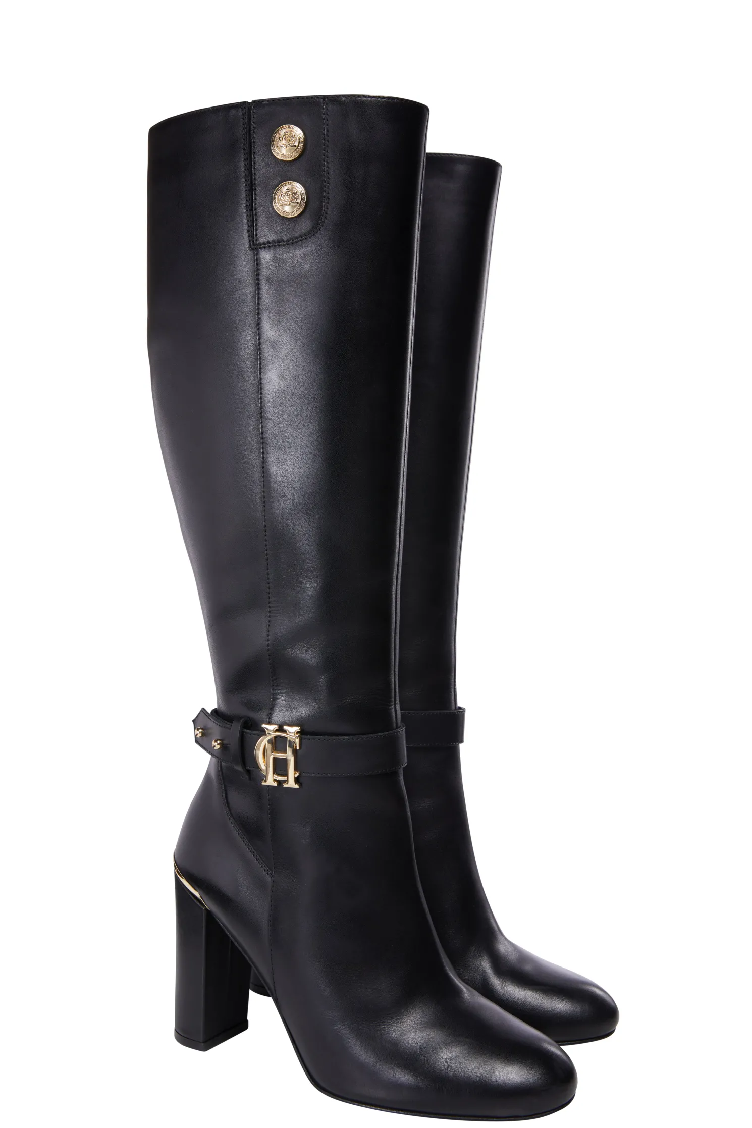 Marlborough Knee Boot (Black Leather)