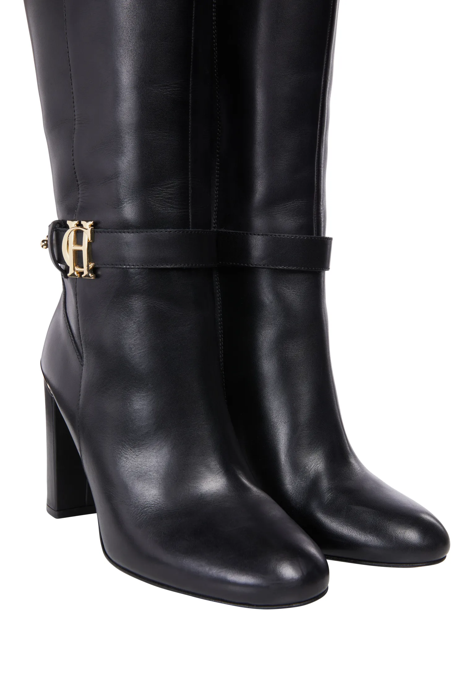 Marlborough Knee Boot (Black Leather)