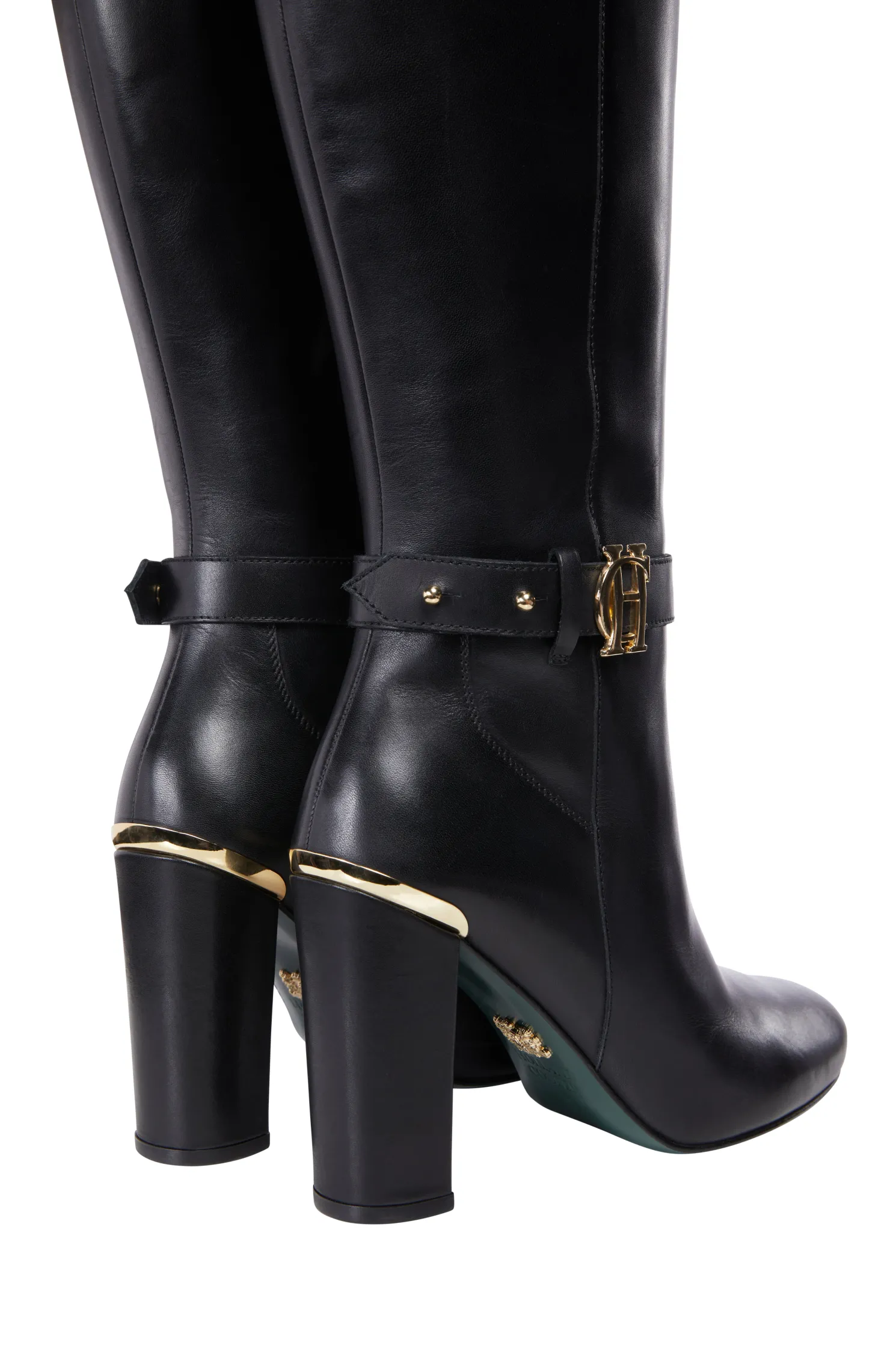 Marlborough Knee Boot (Black Leather)