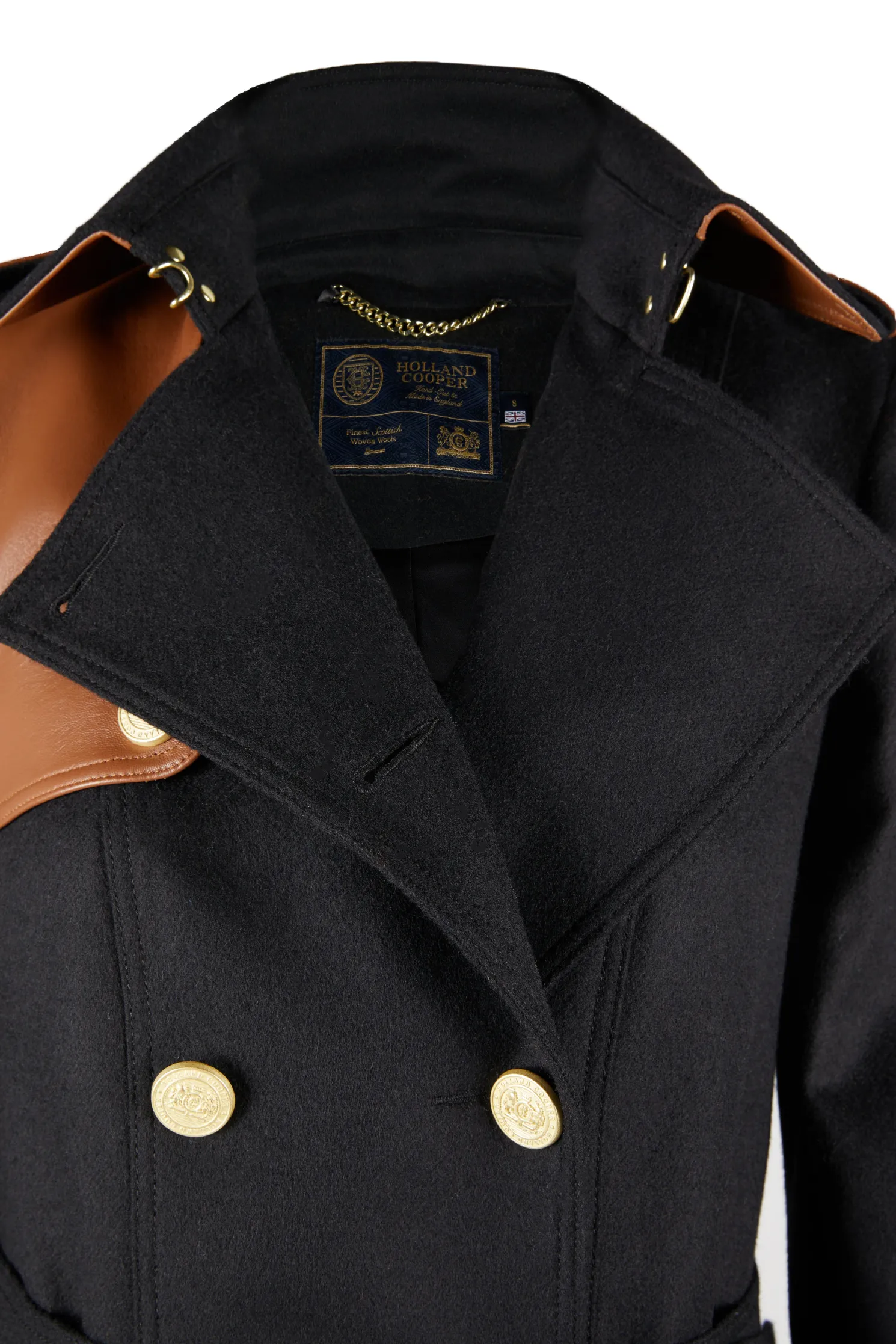 Marlborough Trench Coat (Soft Black Tan)