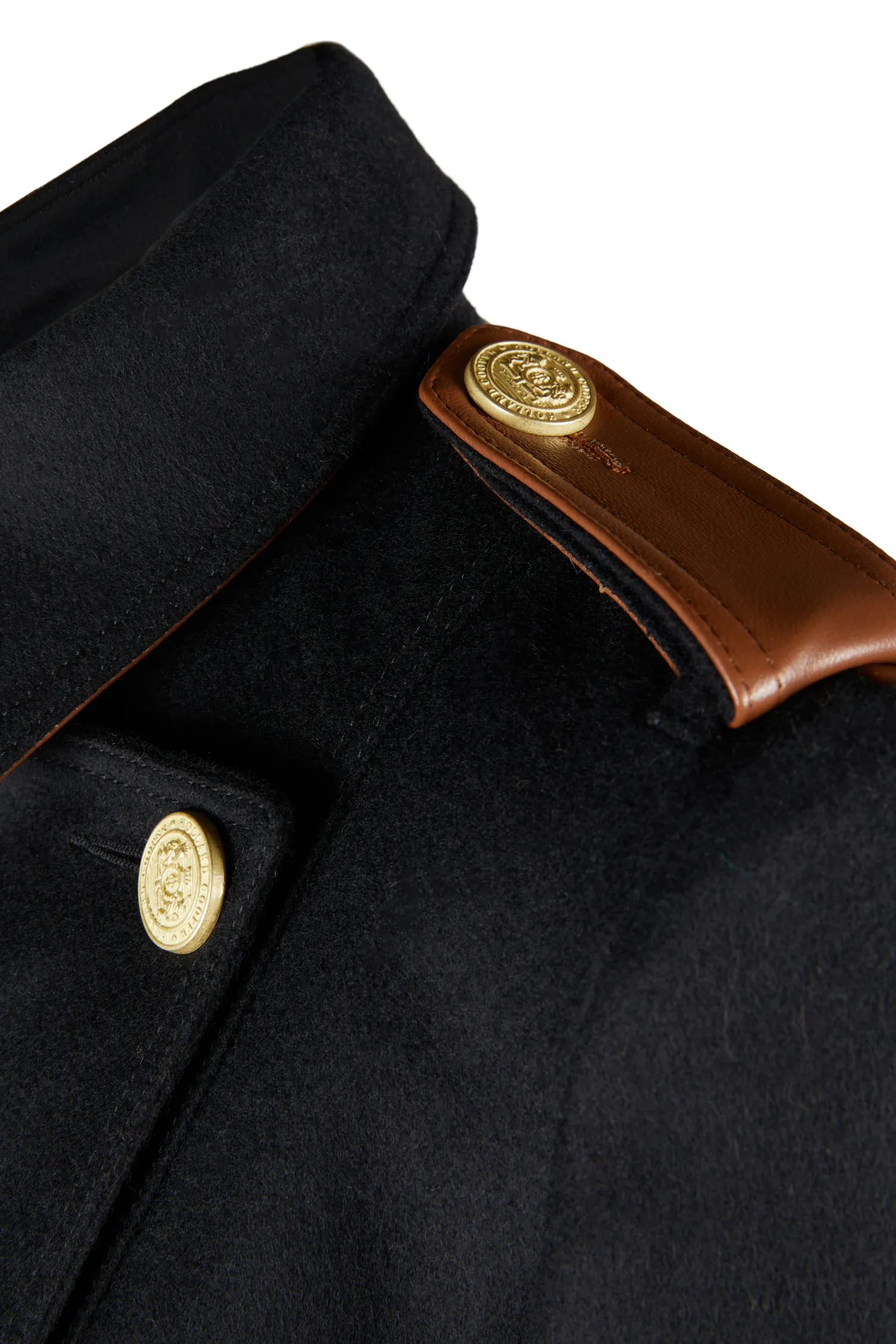 Marlborough Trench Coat (Soft Black Tan)