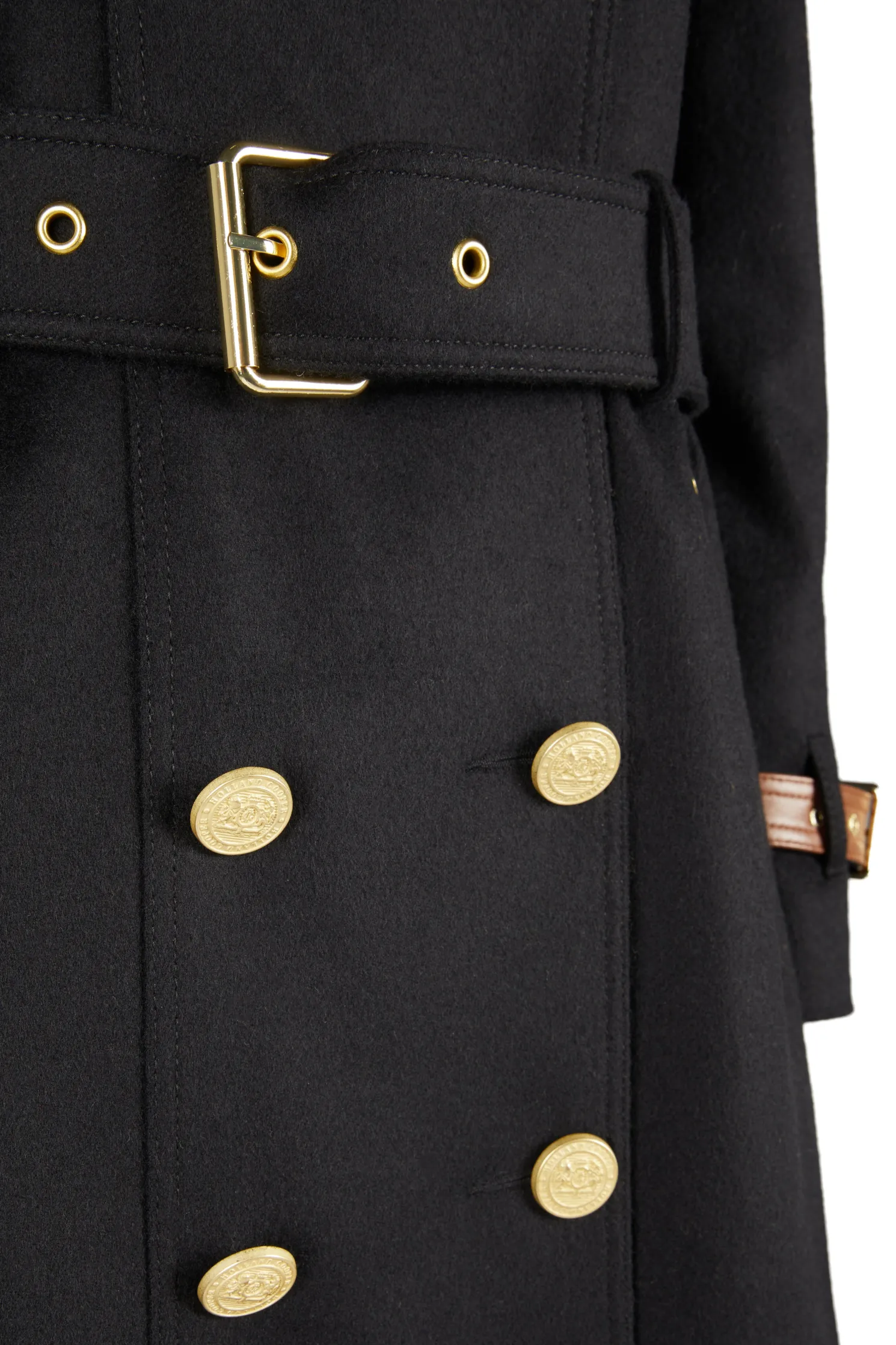 Marlborough Trench Coat (Soft Black Tan)