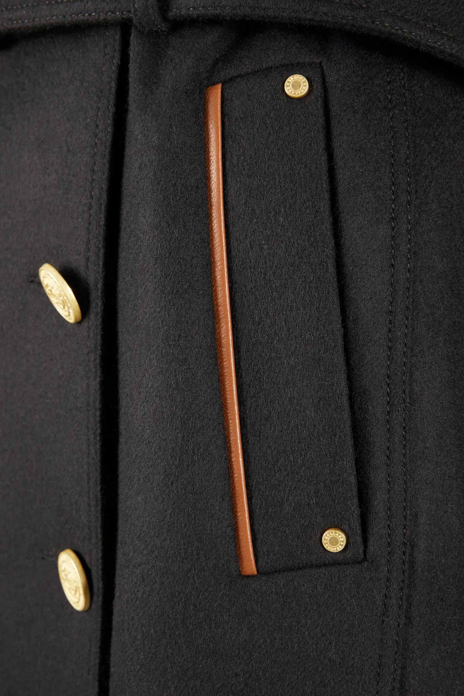 Marlborough Trench Coat (Soft Black Tan)