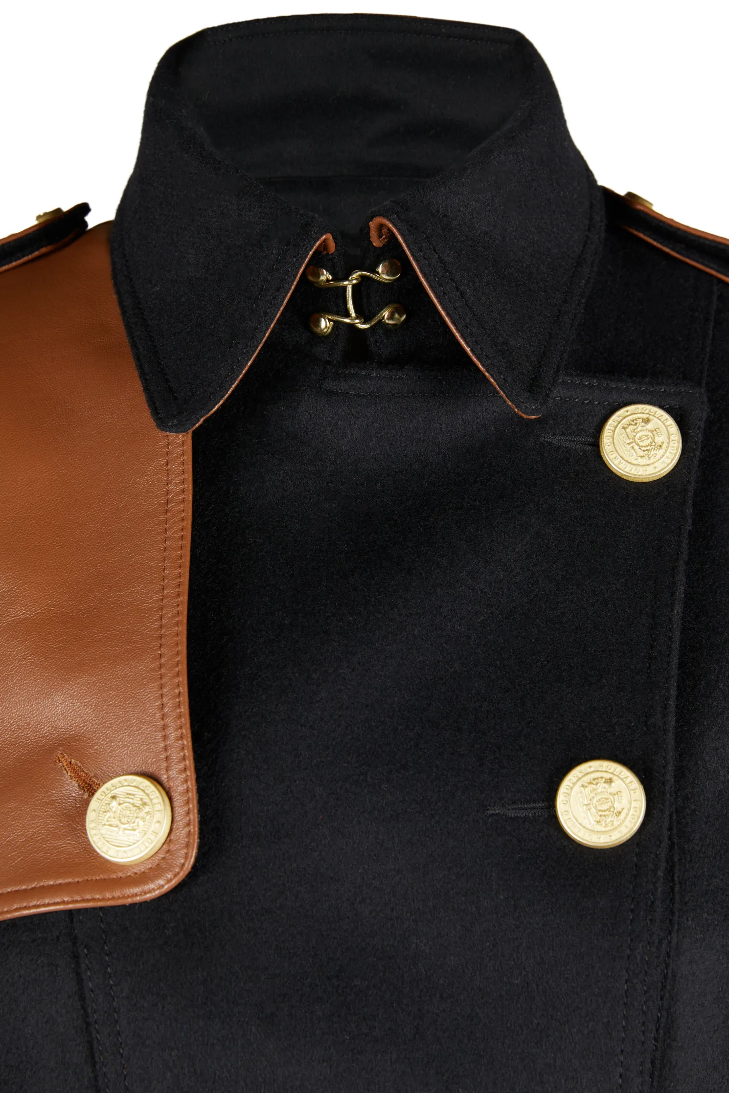 Marlborough Trench Coat (Soft Black Tan)