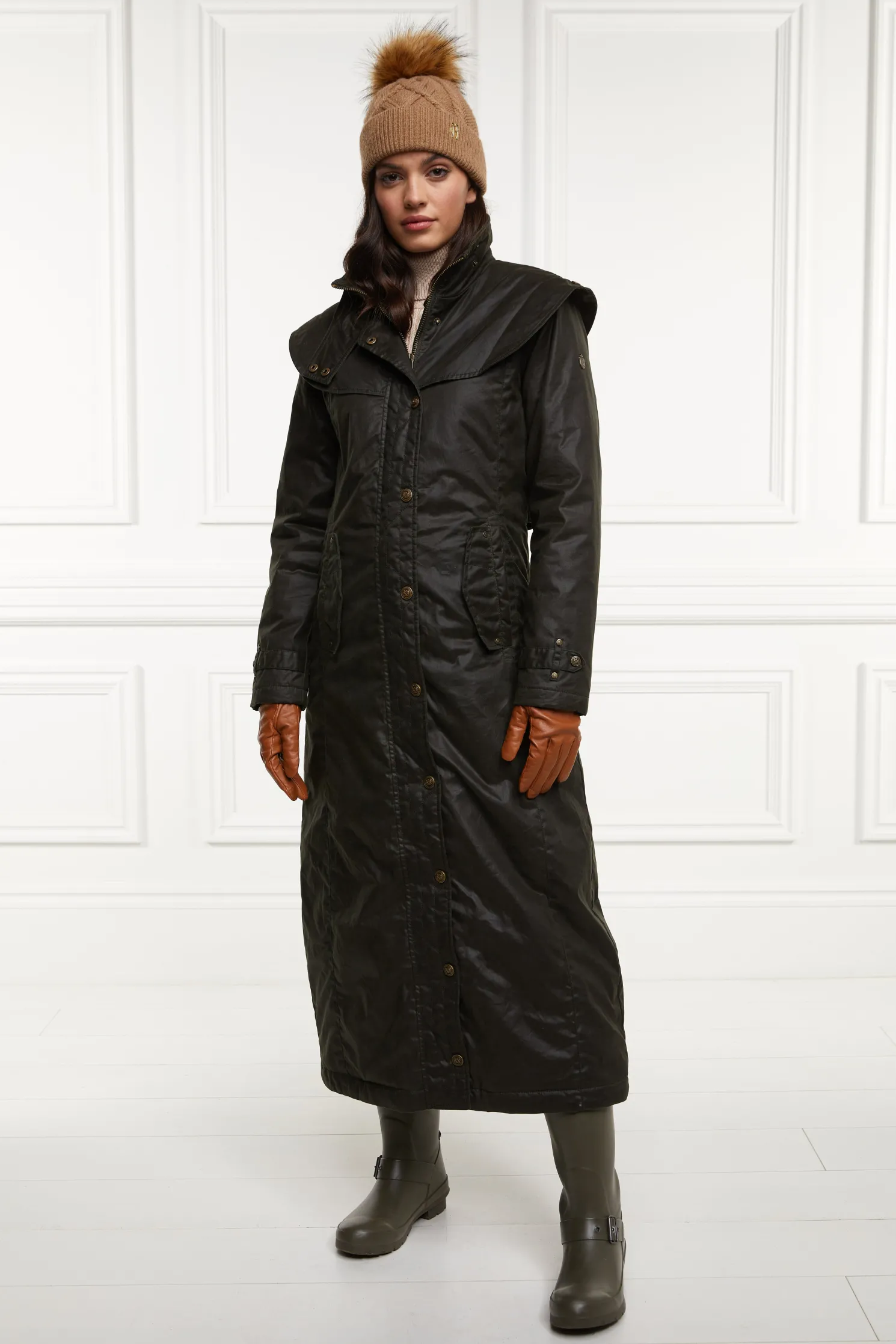 Merissa Wax Stockman Coat (Dark Olive)