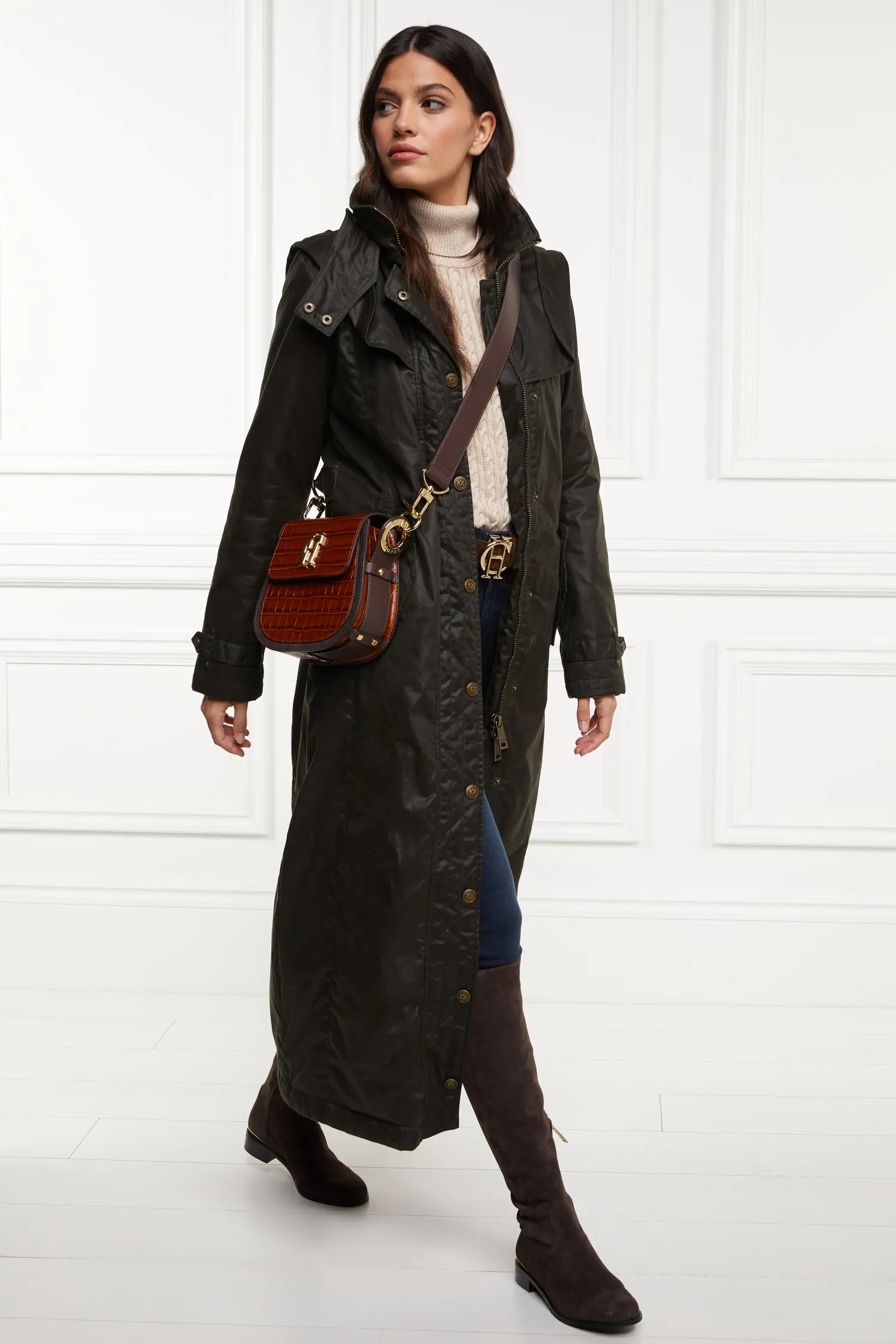 Merissa Wax Stockman Coat (Dark Olive)