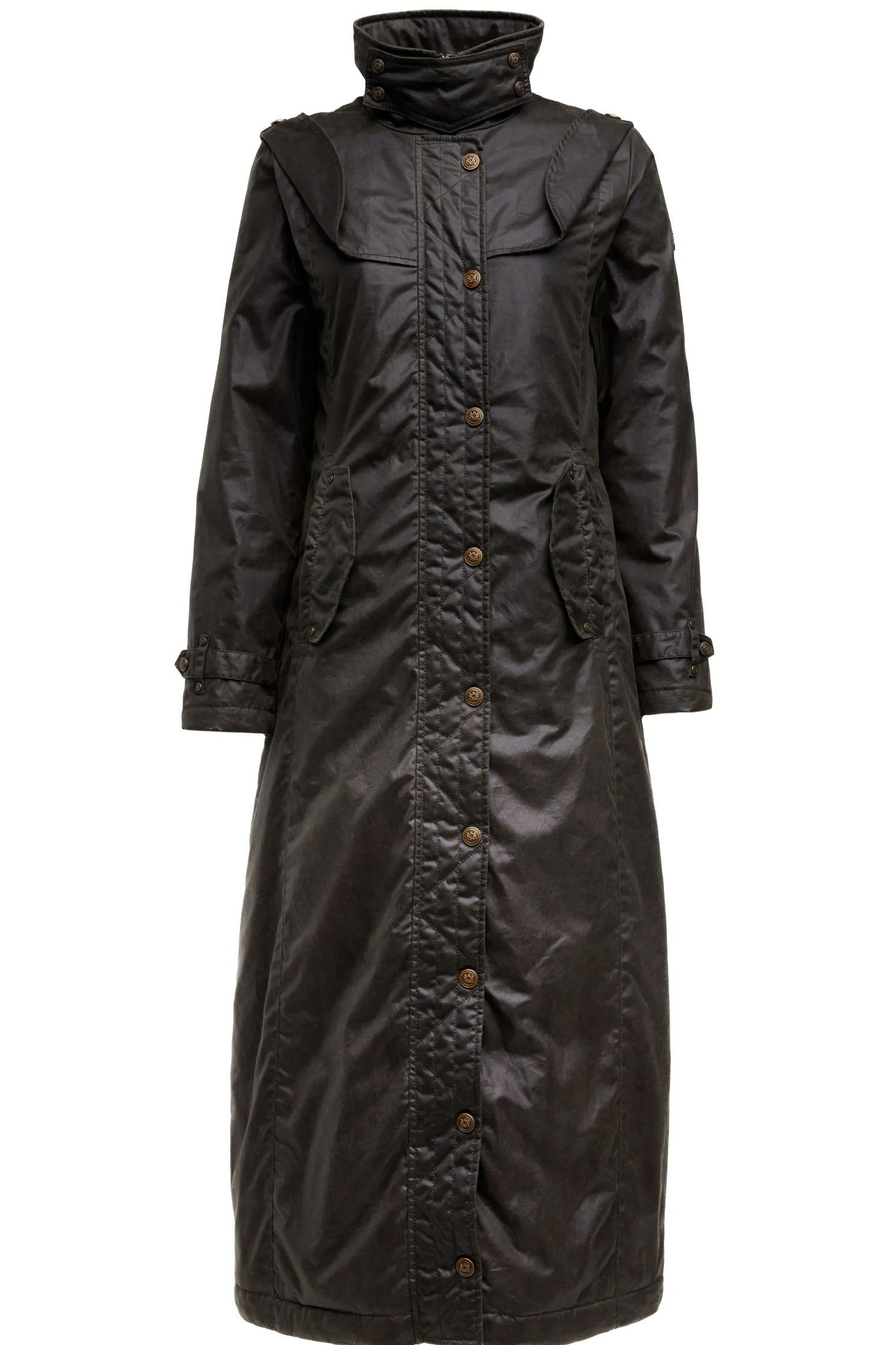 Merissa Wax Stockman Coat (Dark Olive)