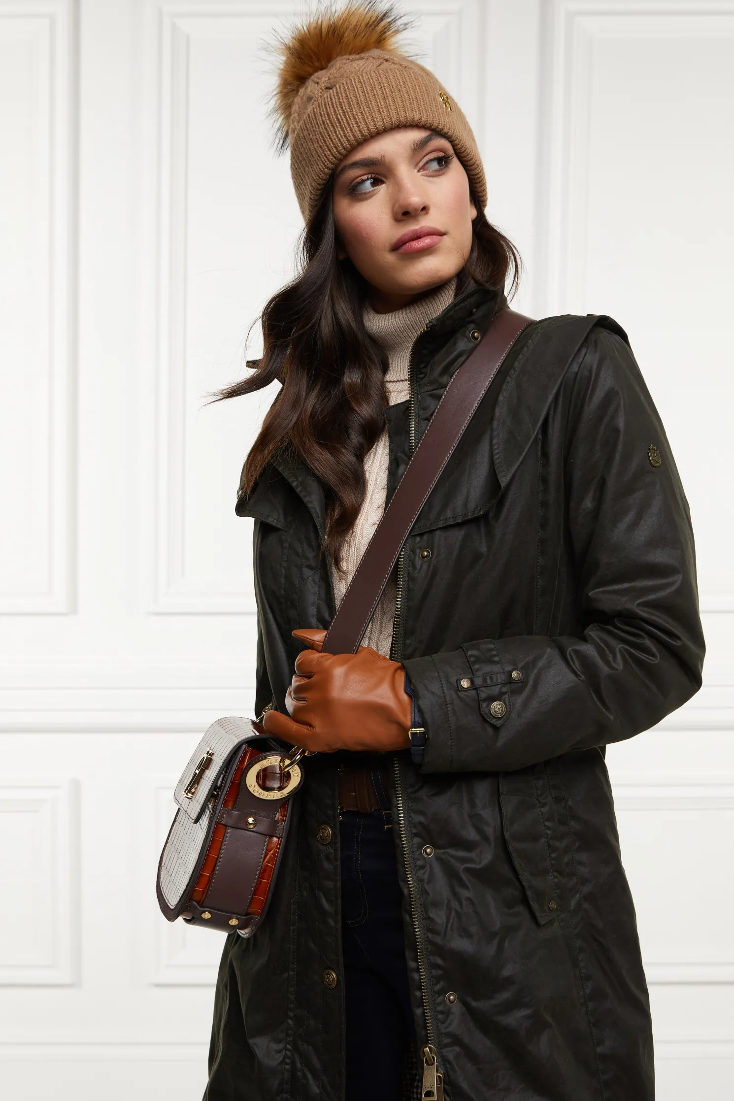 Merissa Wax Stockman Coat (Dark Olive)