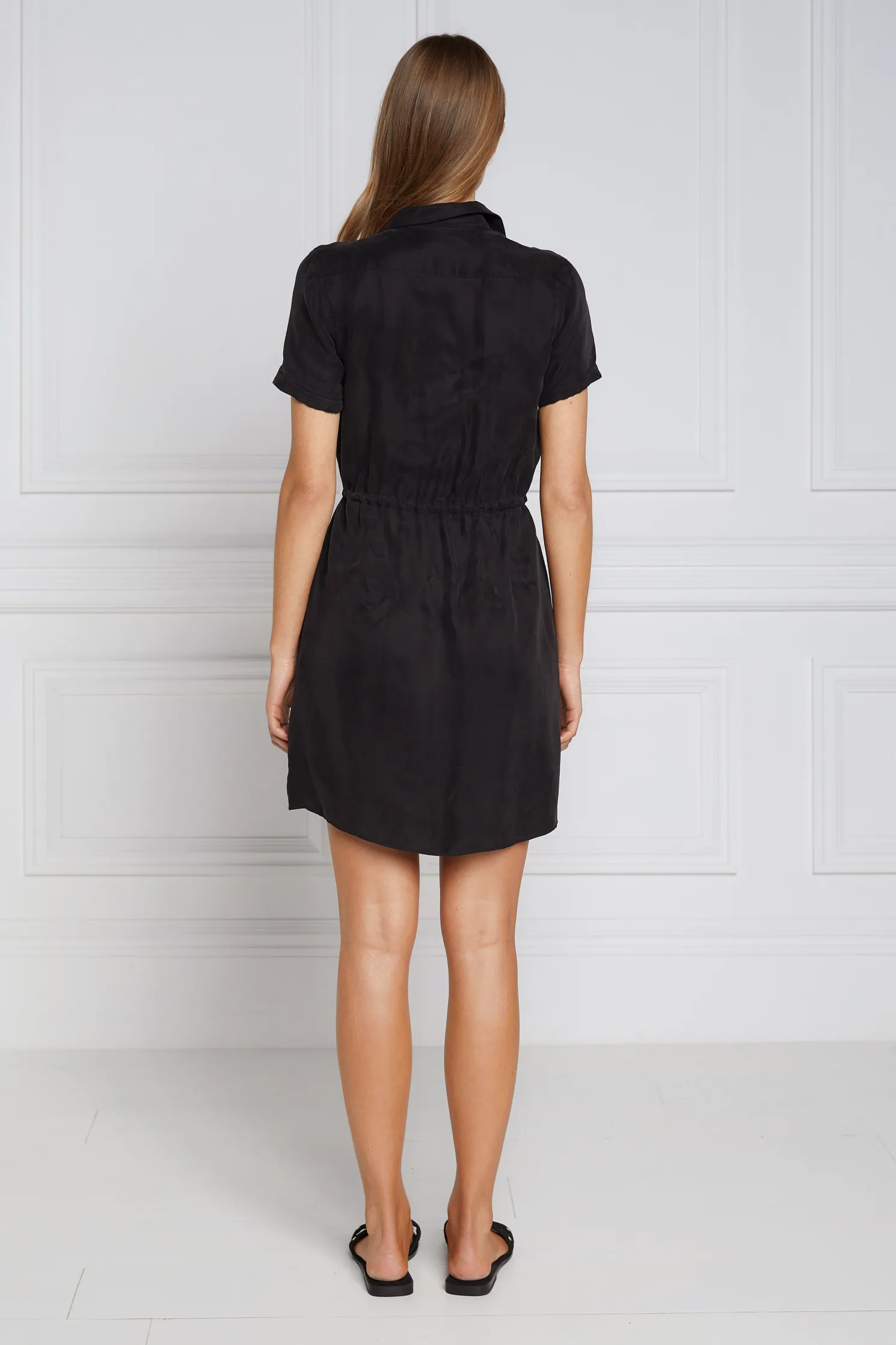 Military Shirt Dress (Black)