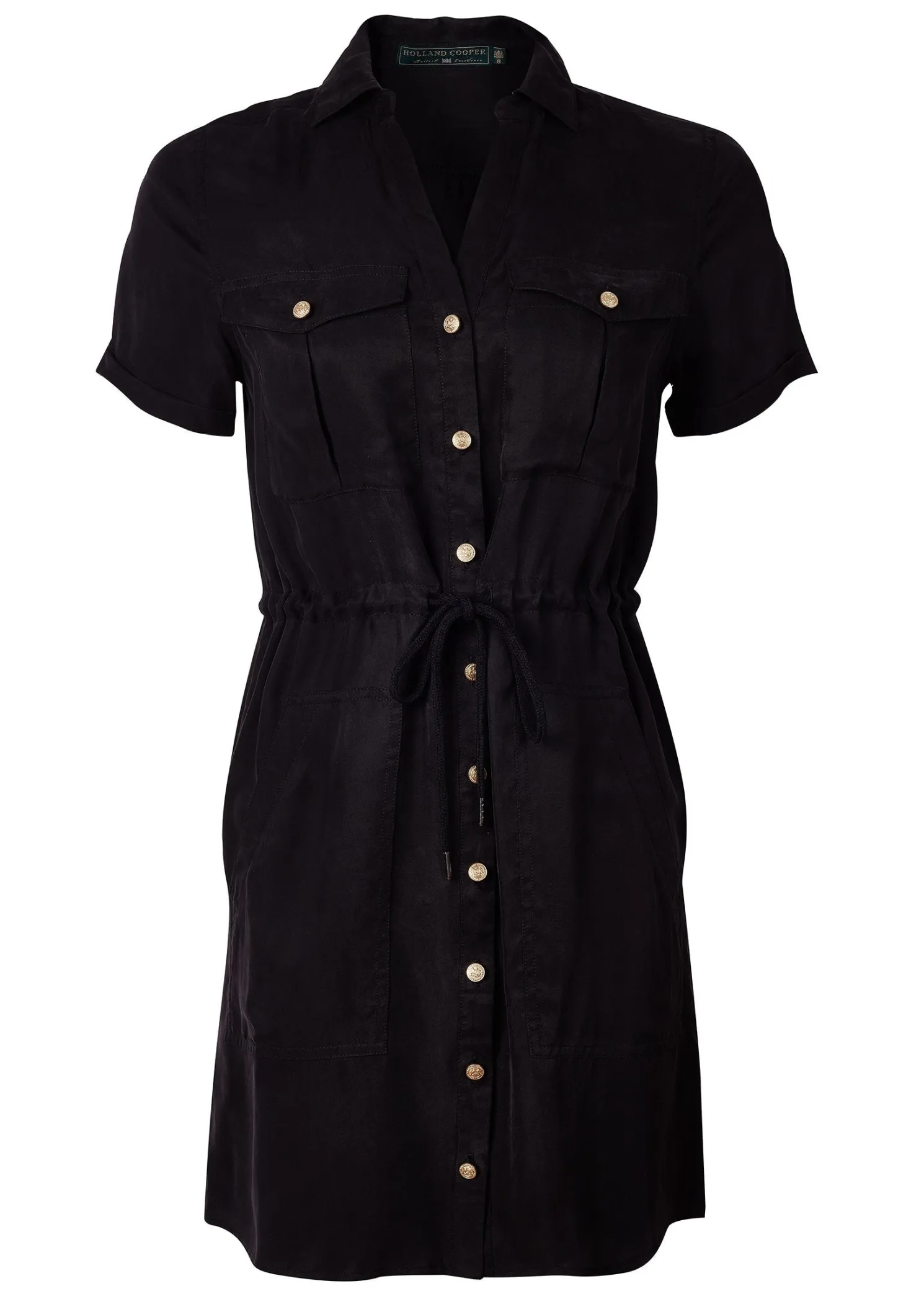 Military Shirt Dress (Black)