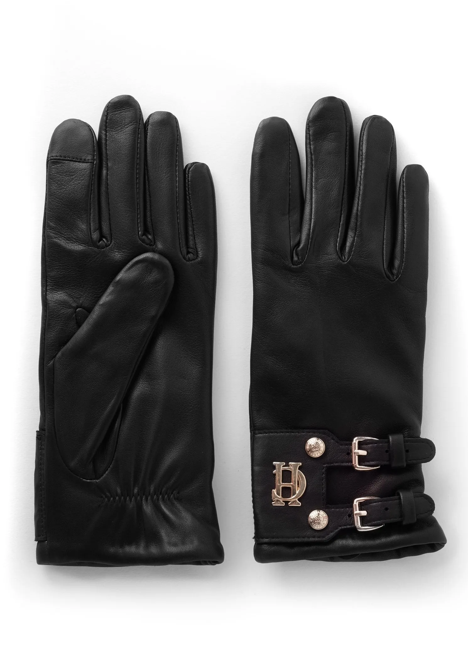Monogram Leather Gloves (Black)