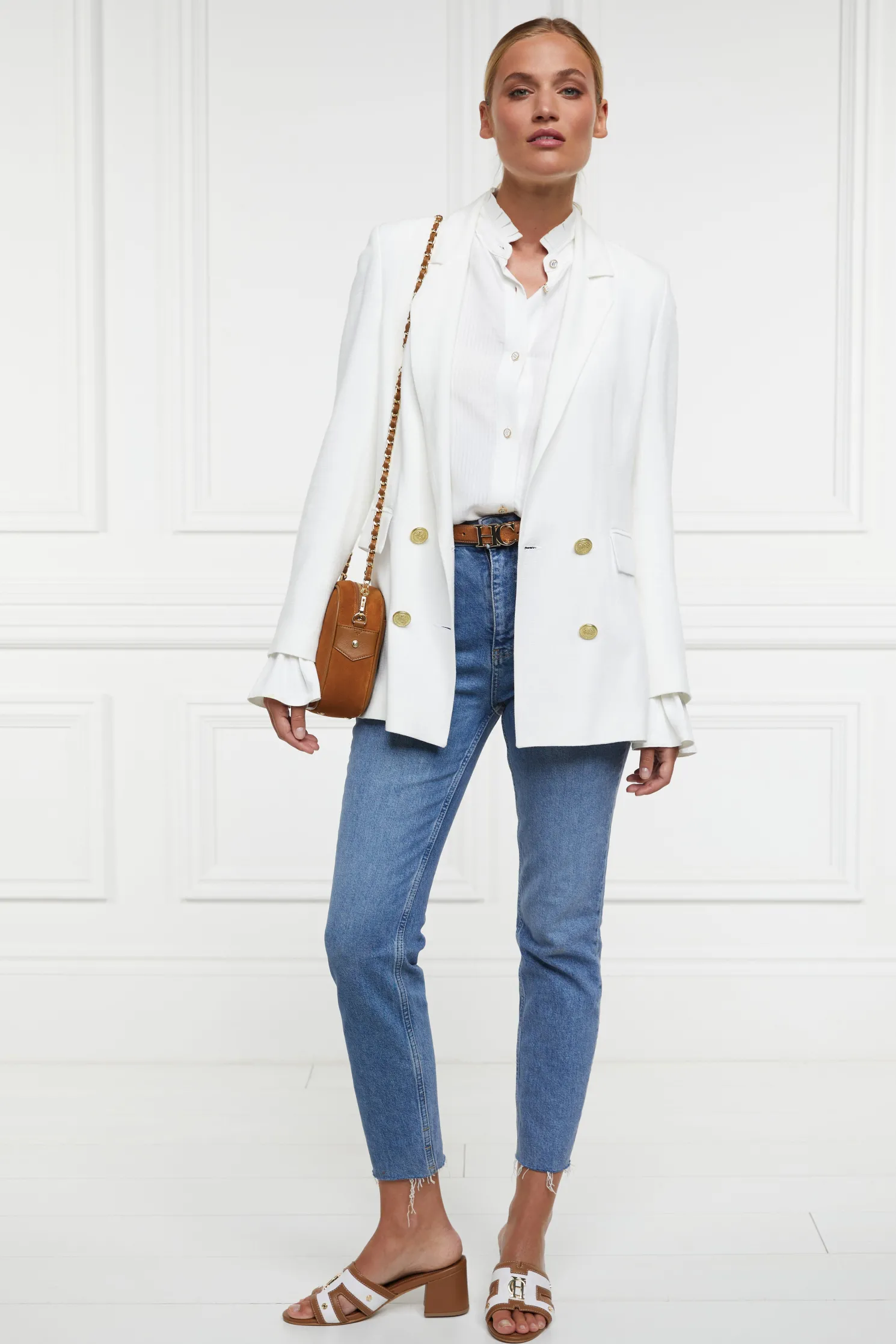 Monogram Mule (Tan Canvas)