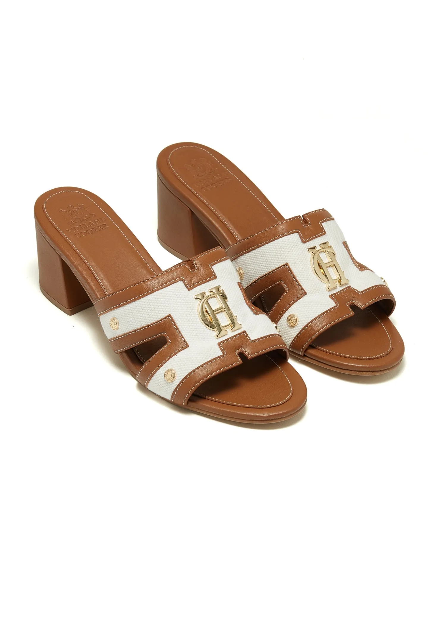 Monogram Mule (Tan Canvas)
