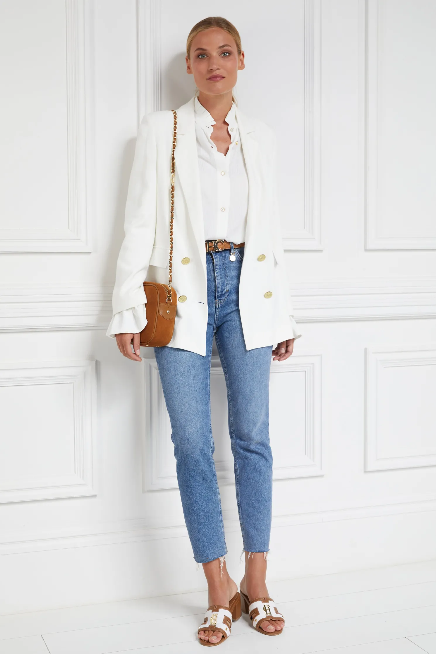 Monogram Mule (Tan Canvas)