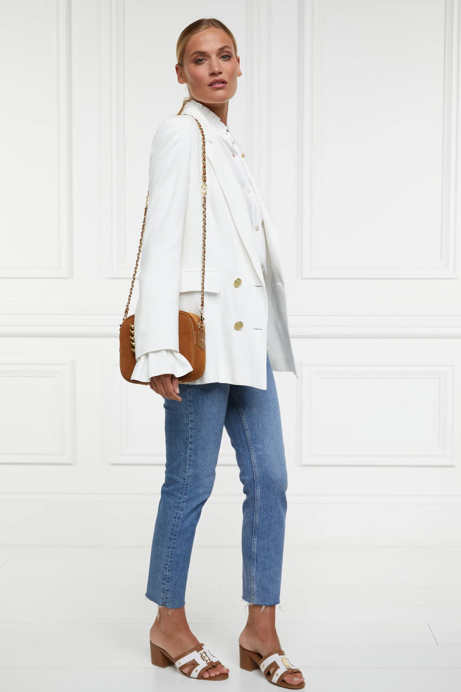 Monogram Mule (Tan Canvas)