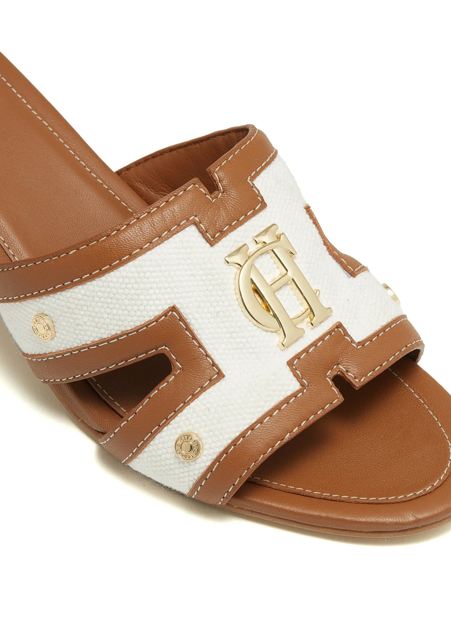Monogram Mule (Tan Canvas)