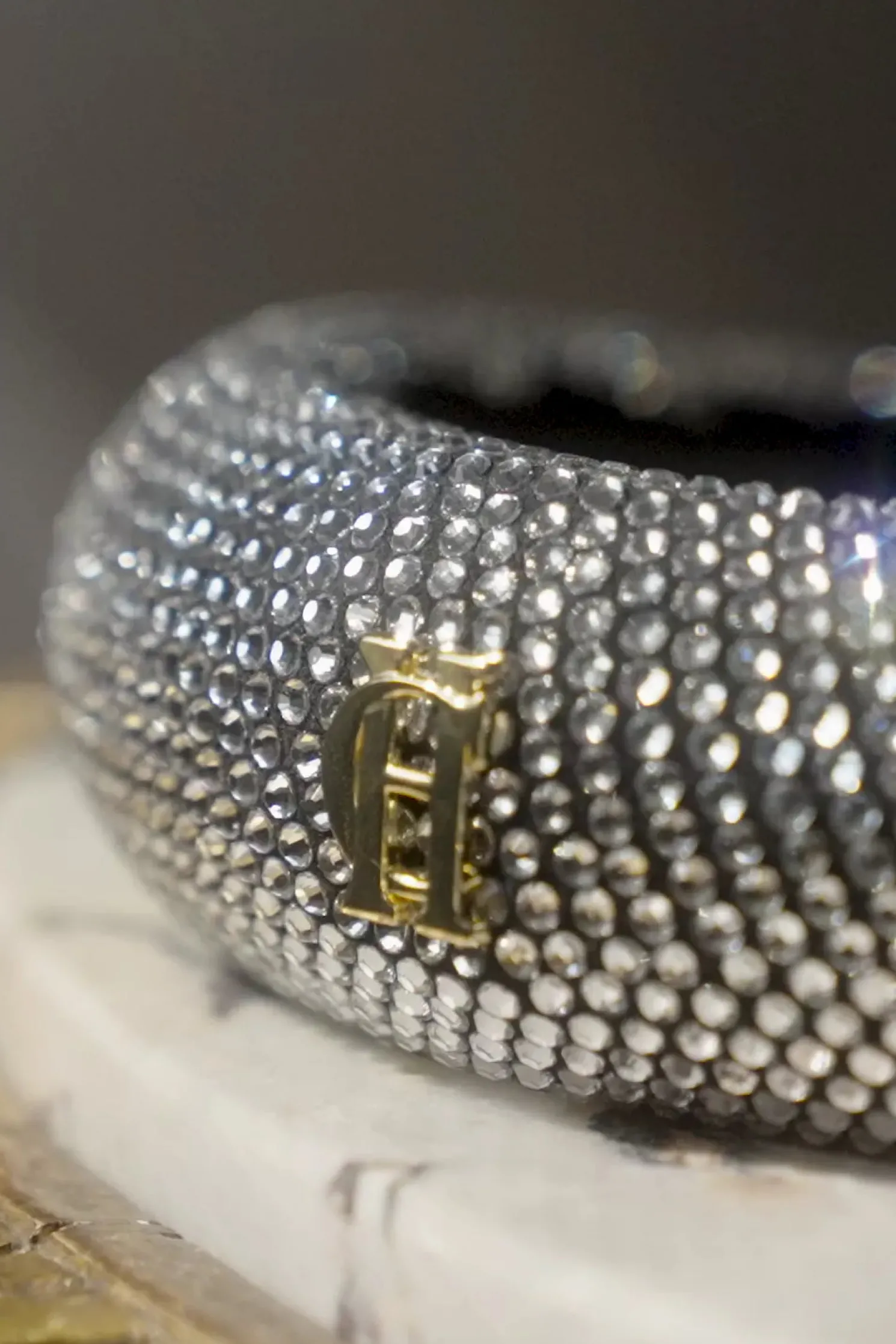 Narrow Headband (Silver Crystal)