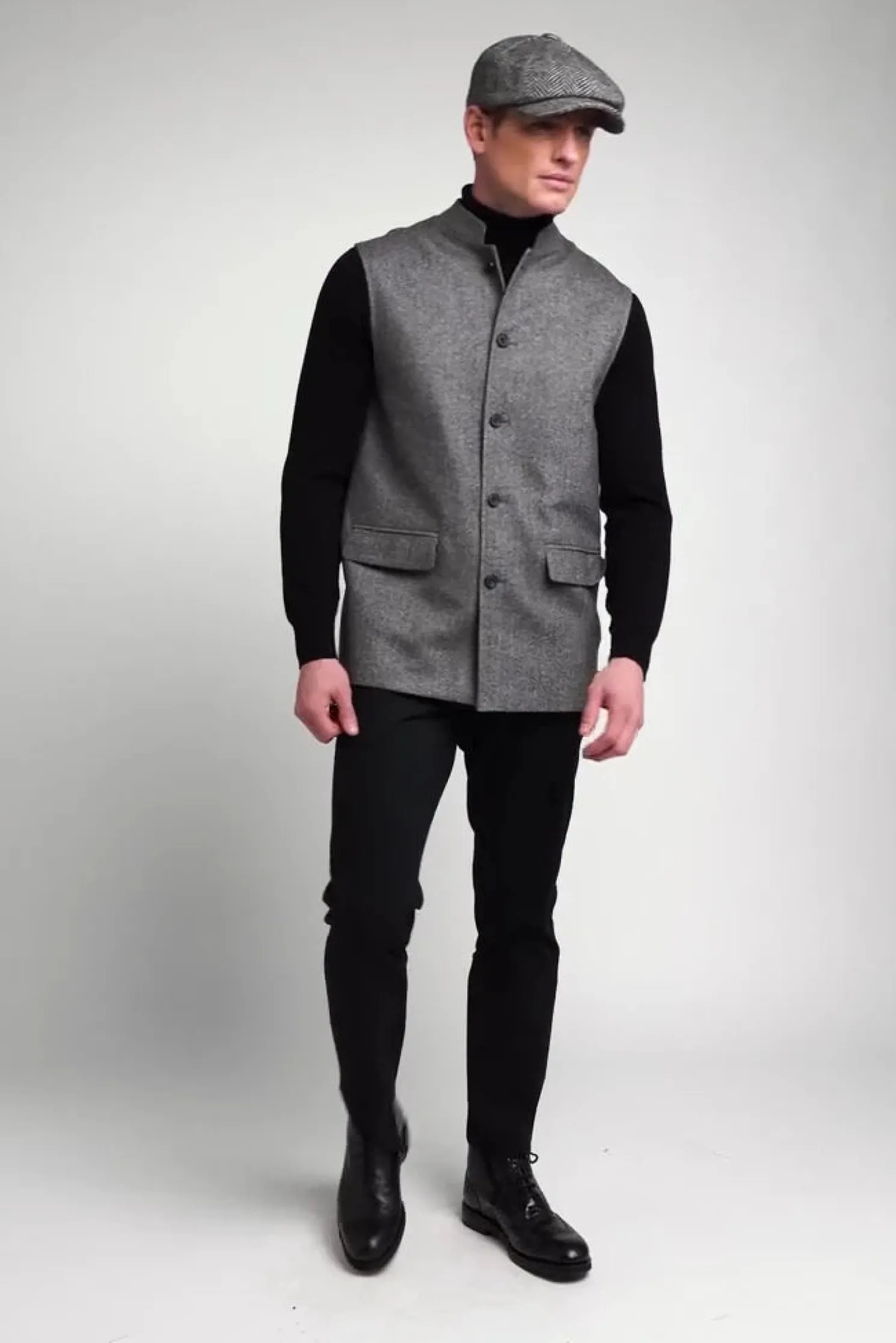 Nehru Gilet (Mono Herringbone)