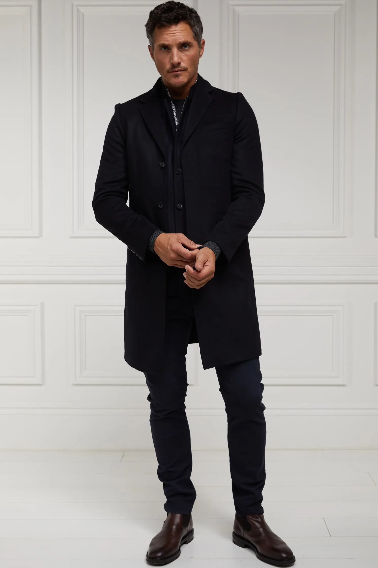 Nehru Gilet (Navy Loxley)