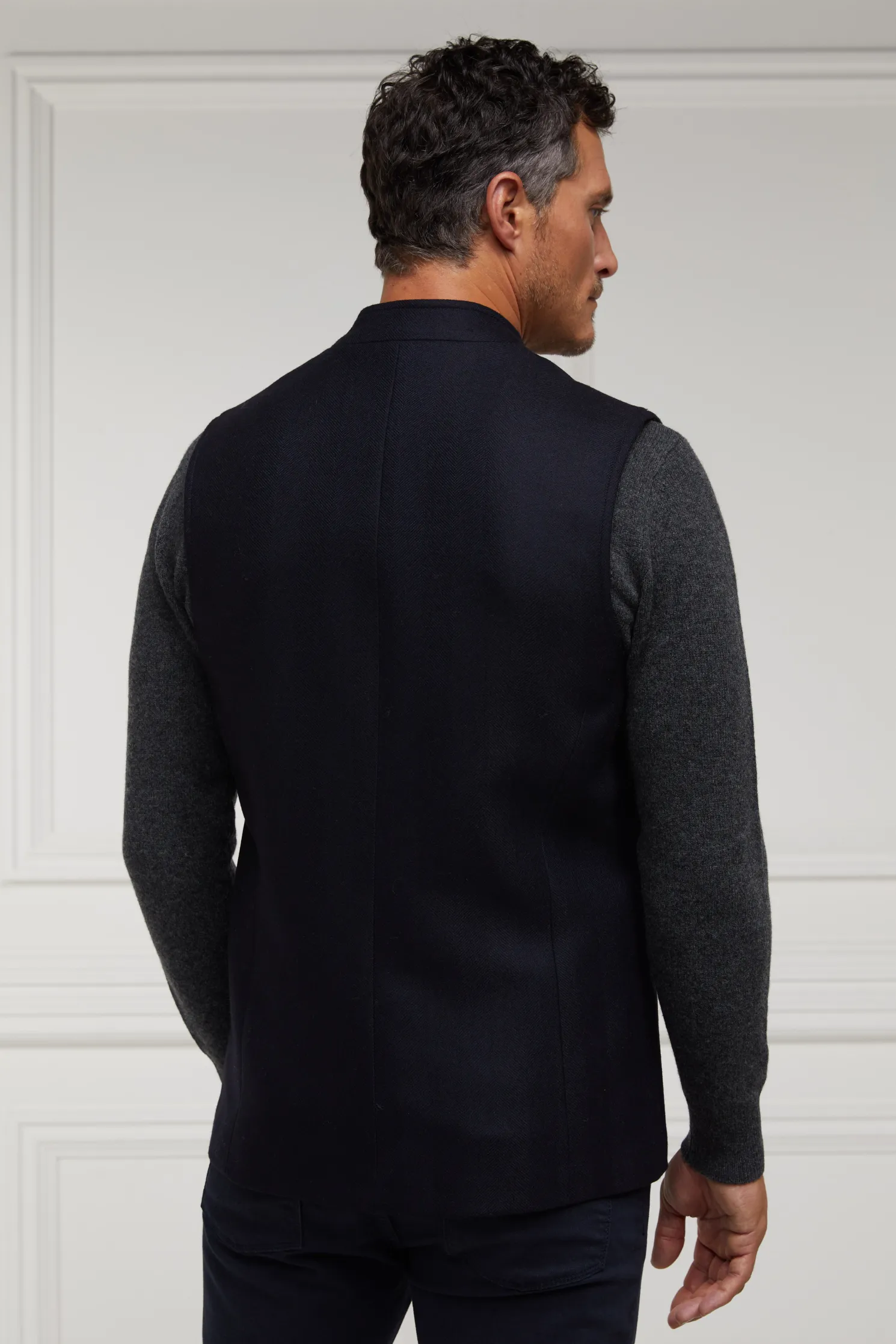 Nehru Gilet (Navy Loxley)