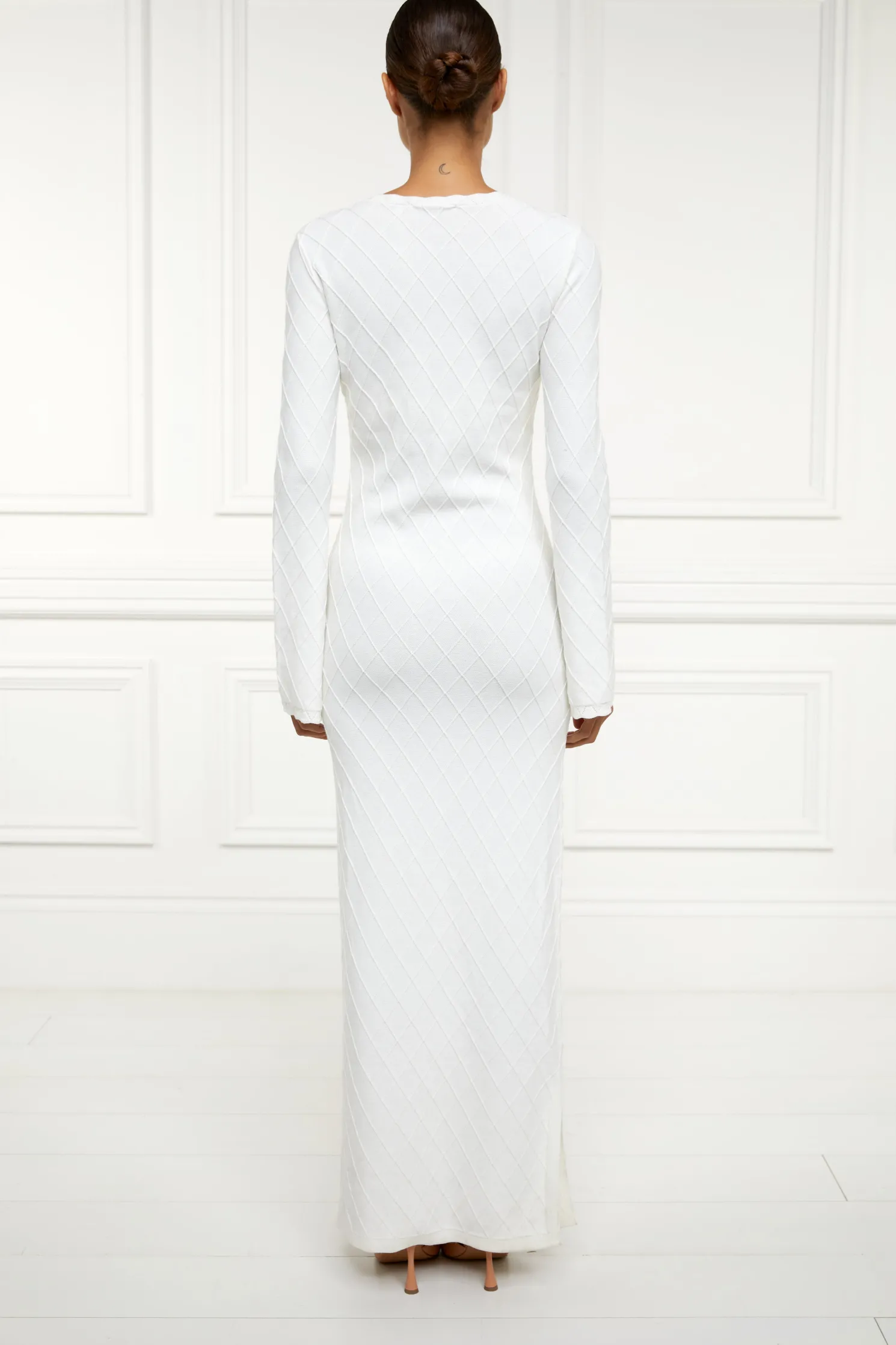 Olive Maxi Dress (White)