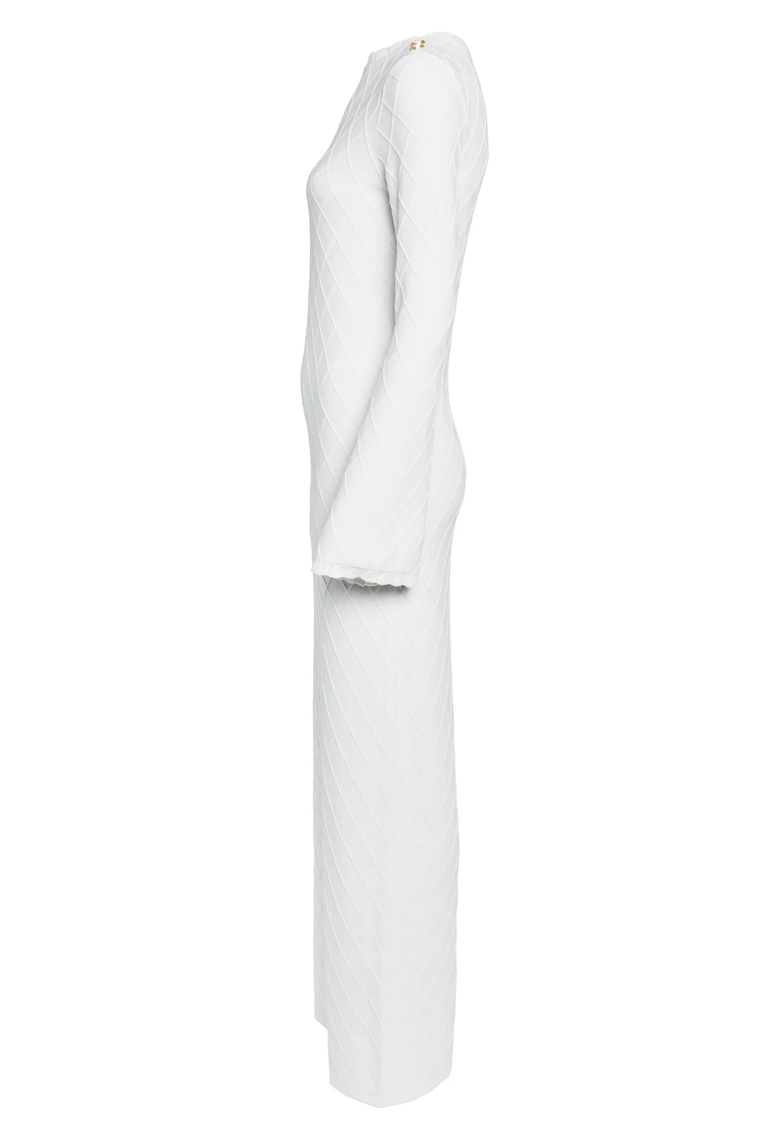 Olive Maxi Dress (White)