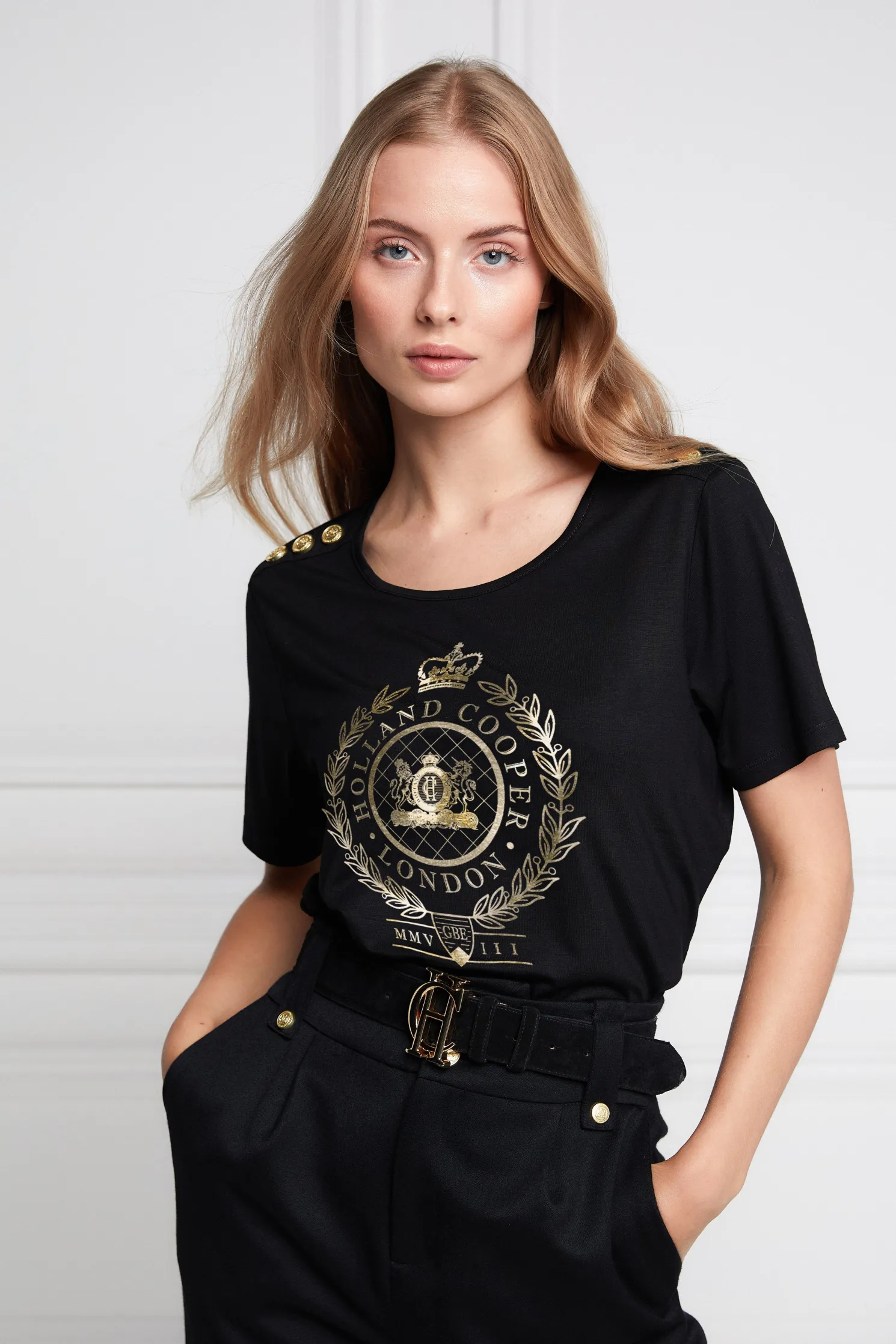 Ornate Crest Tee (Black)