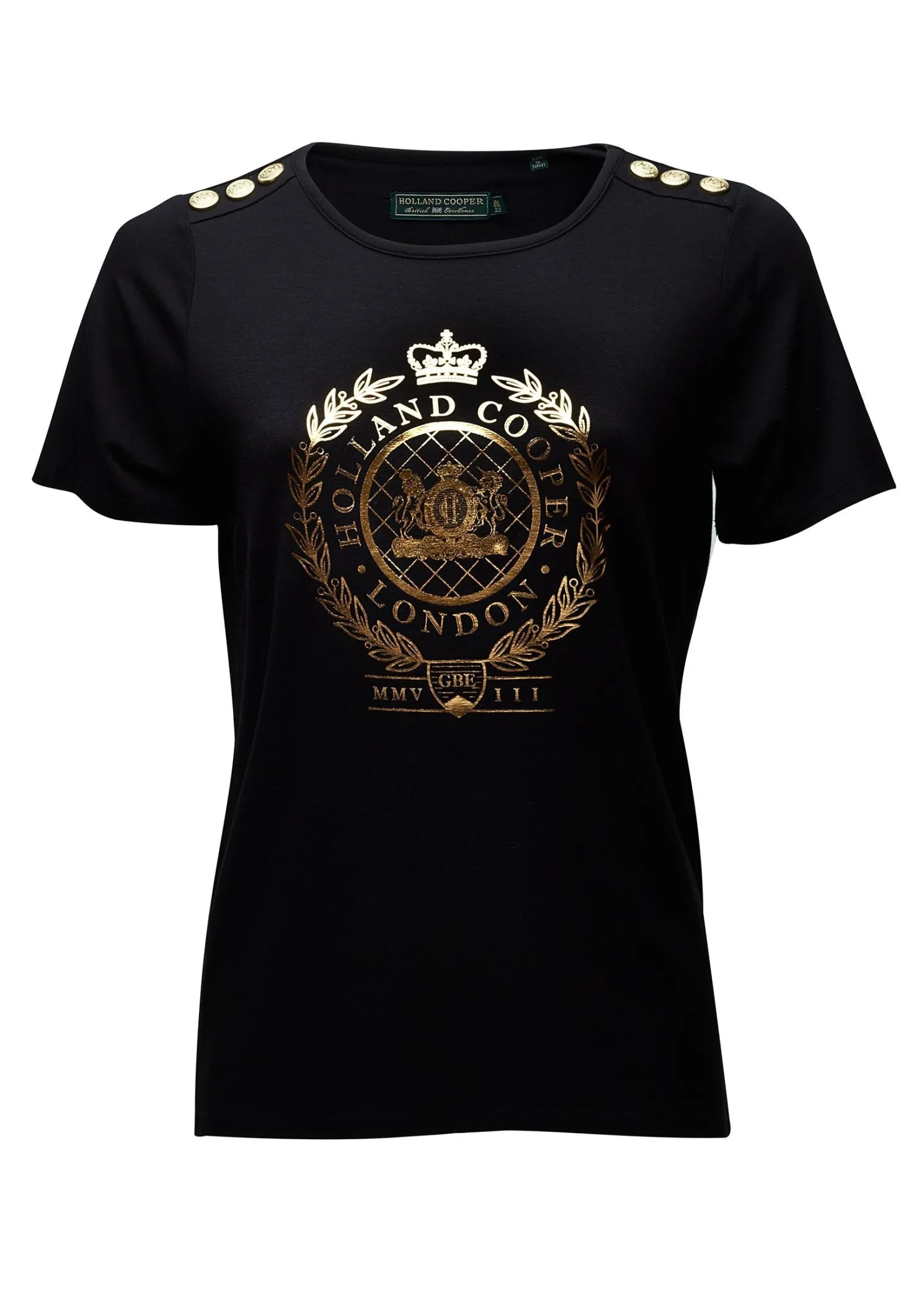 Ornate Crest Tee (Black)