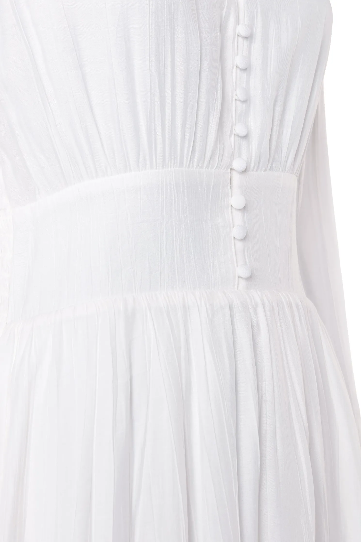 Phoebe V-Neck Maxi Dress (White)