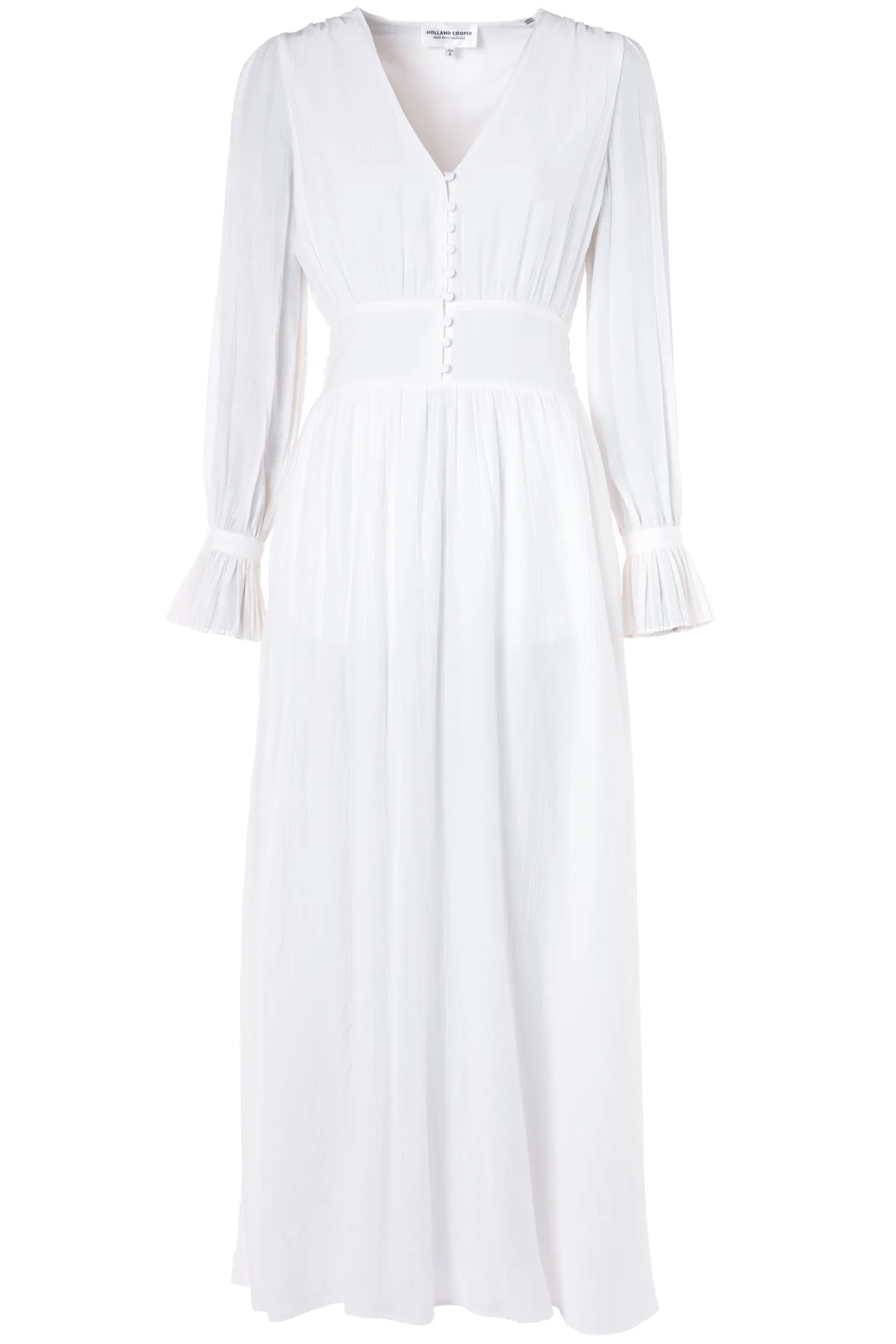Phoebe V-Neck Maxi Dress (White)