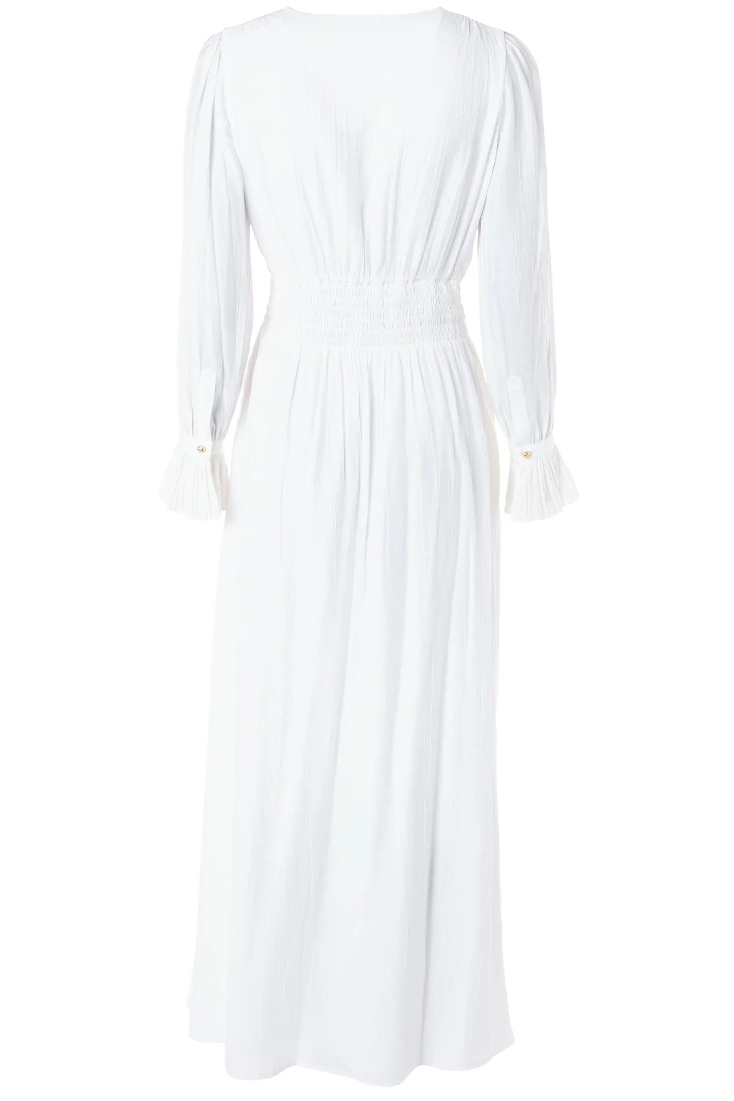 Phoebe V-Neck Maxi Dress (White)