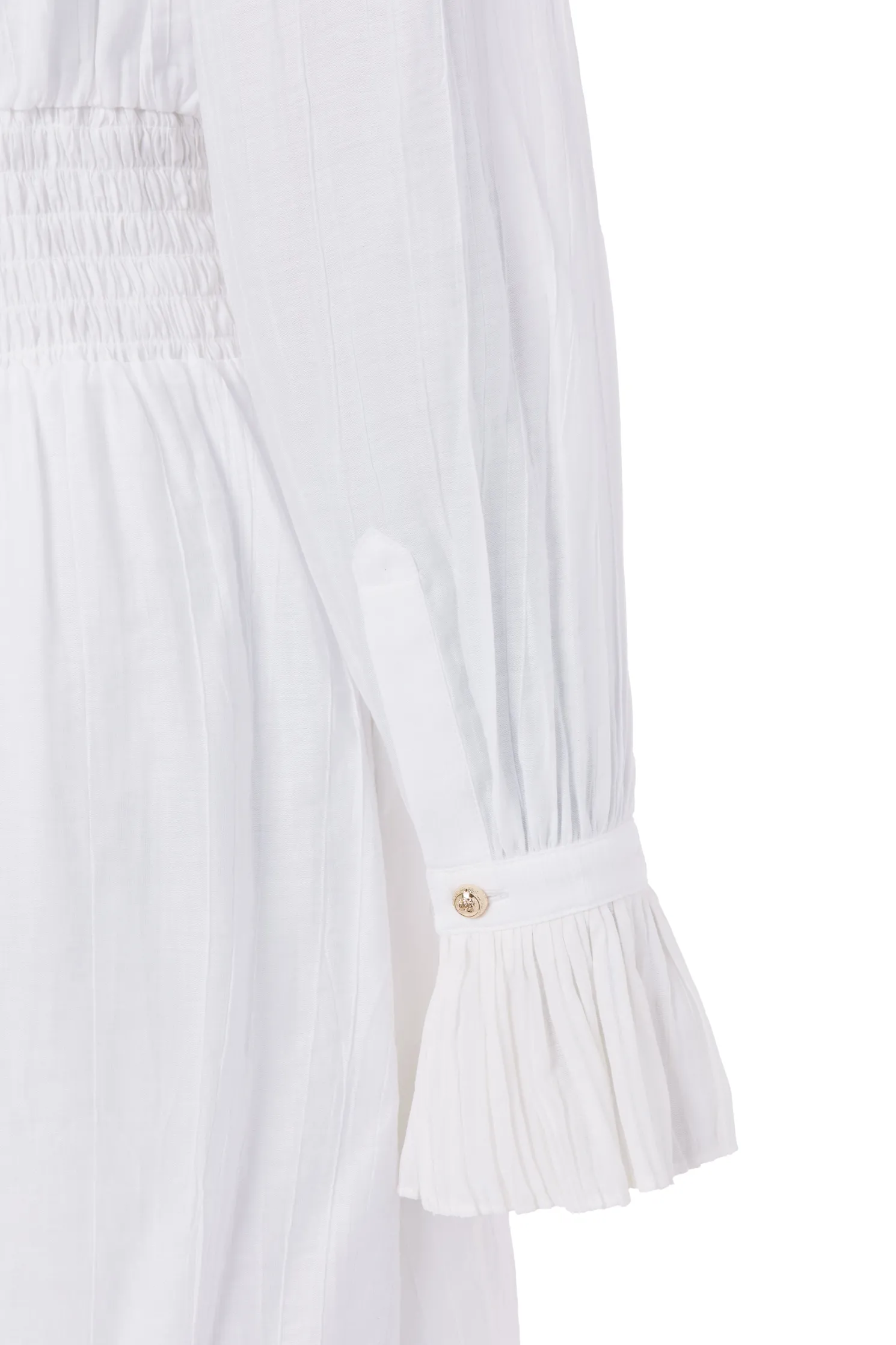 Phoebe V-Neck Mini Dress (White)