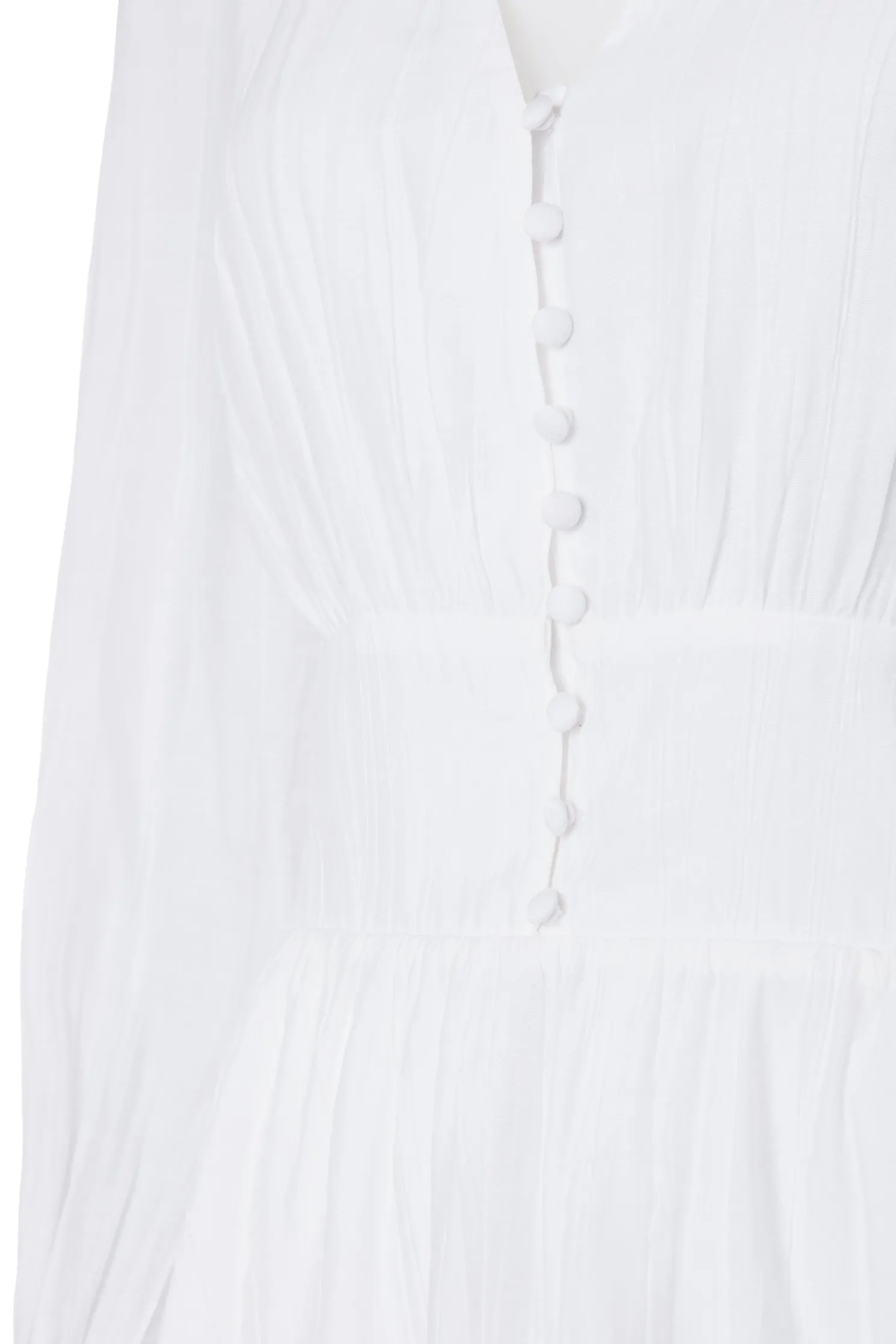Phoebe V-Neck Mini Dress (White)