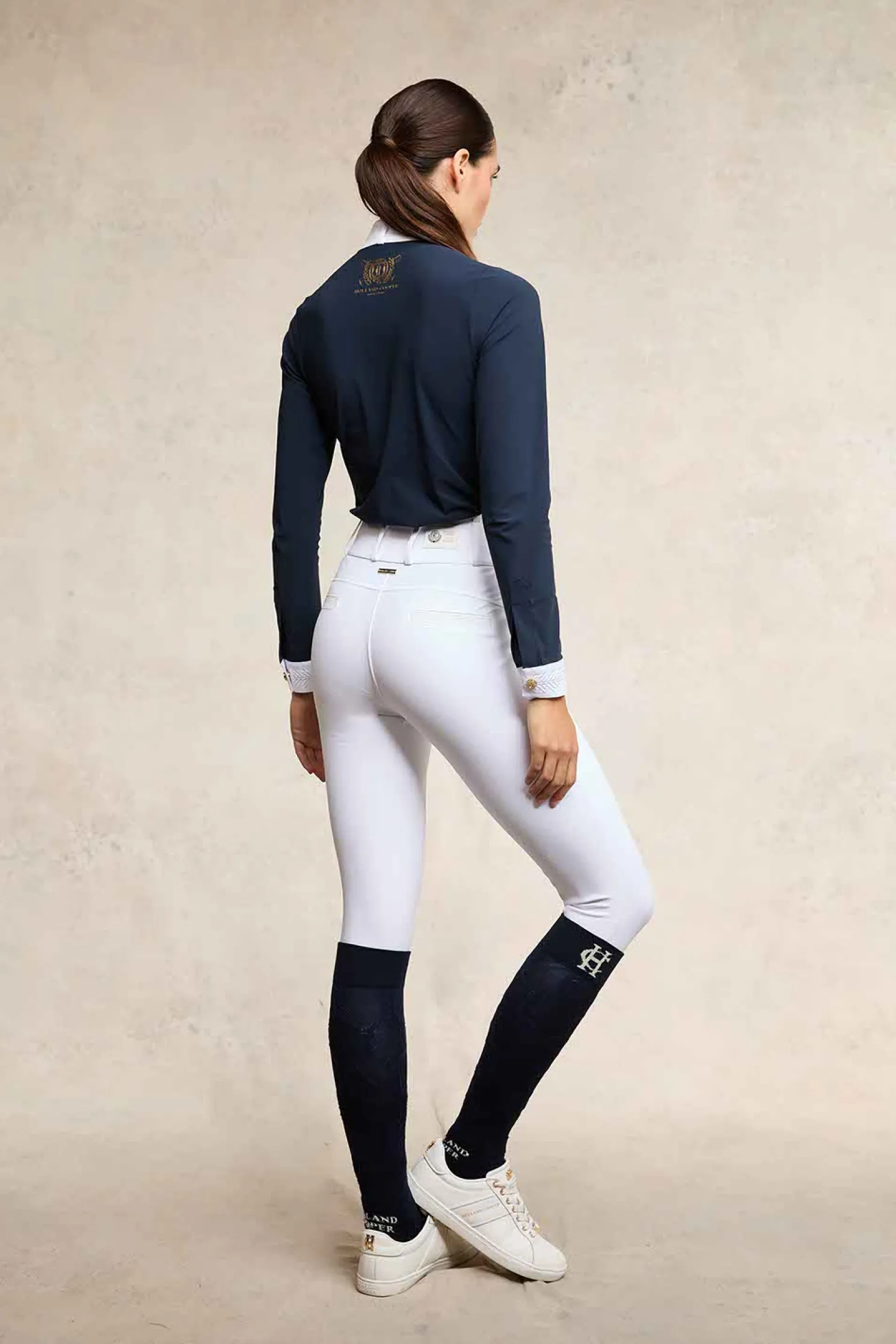 Premium Competition High Rise Breeches (White)
