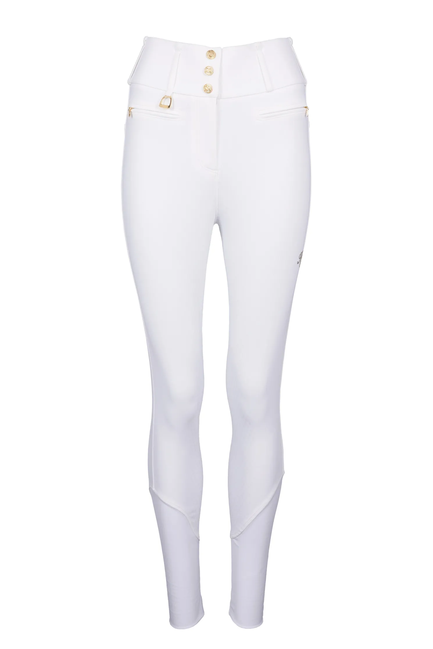 Premium Competition High Rise Breeches (White)