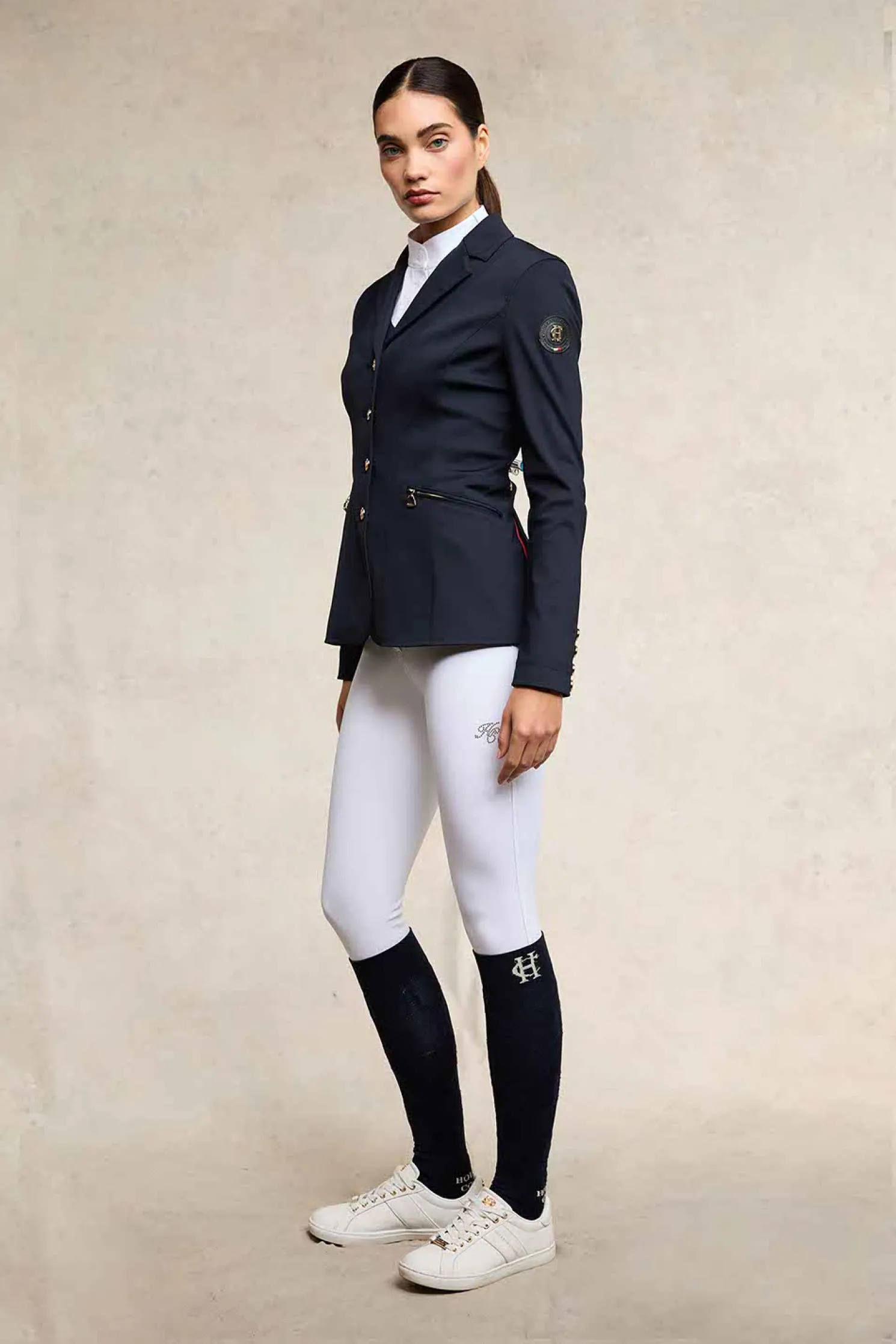 Premium Competition High Rise Breeches (White)