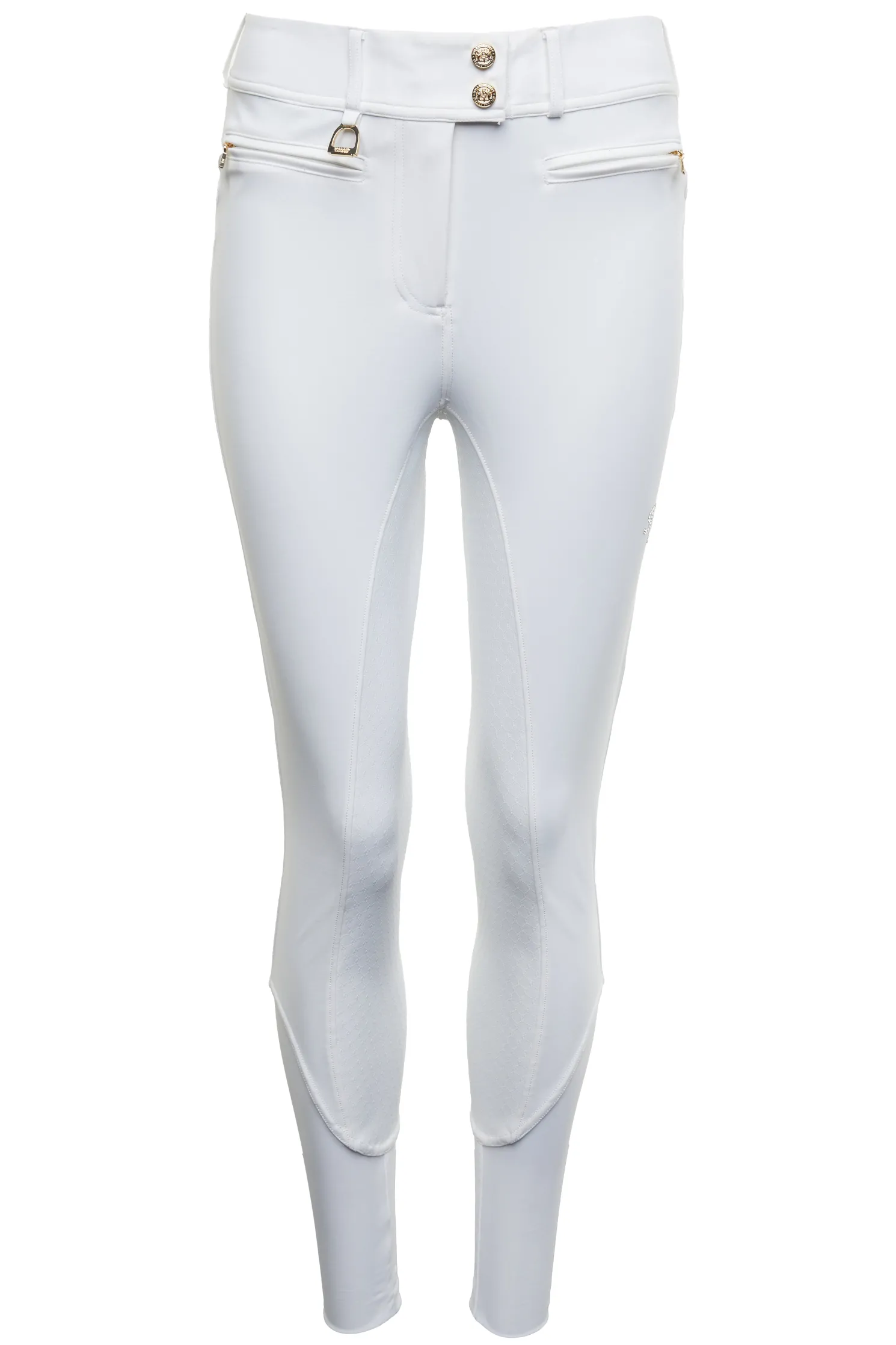Premium Competition Mid Rise Breeches (White)