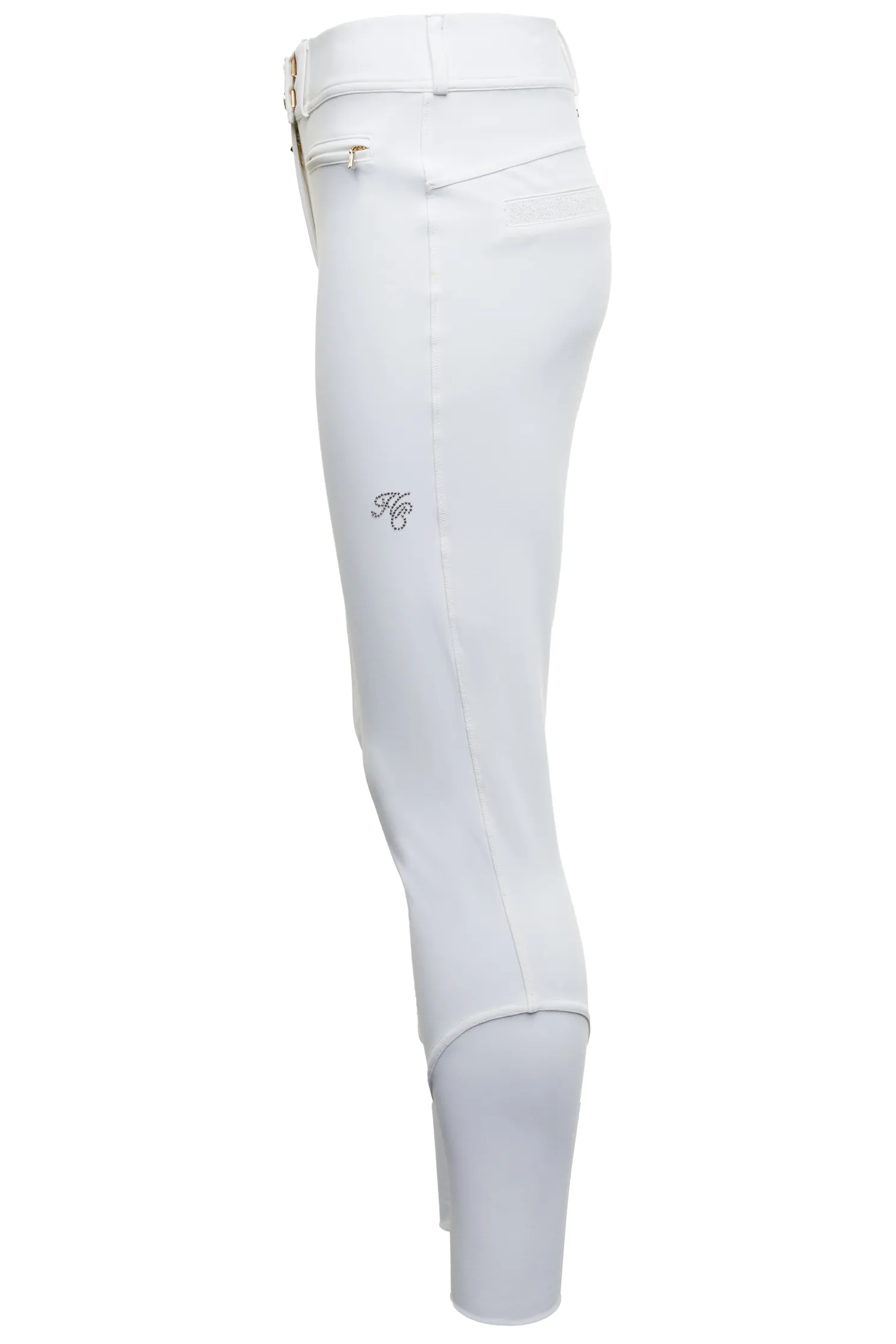 Premium Competition Mid Rise Breeches (White)