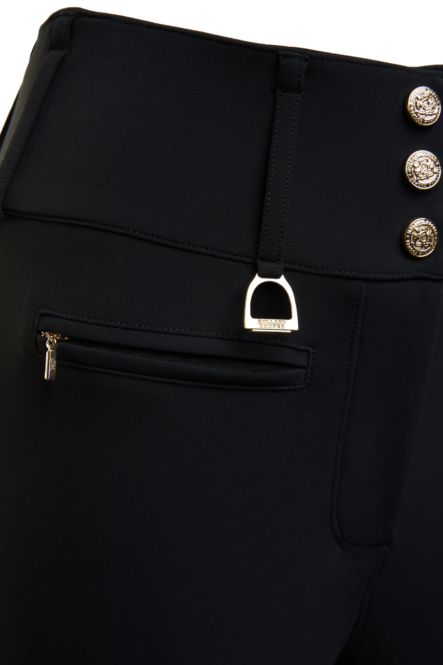 Premium High Rise Breeches (Black)