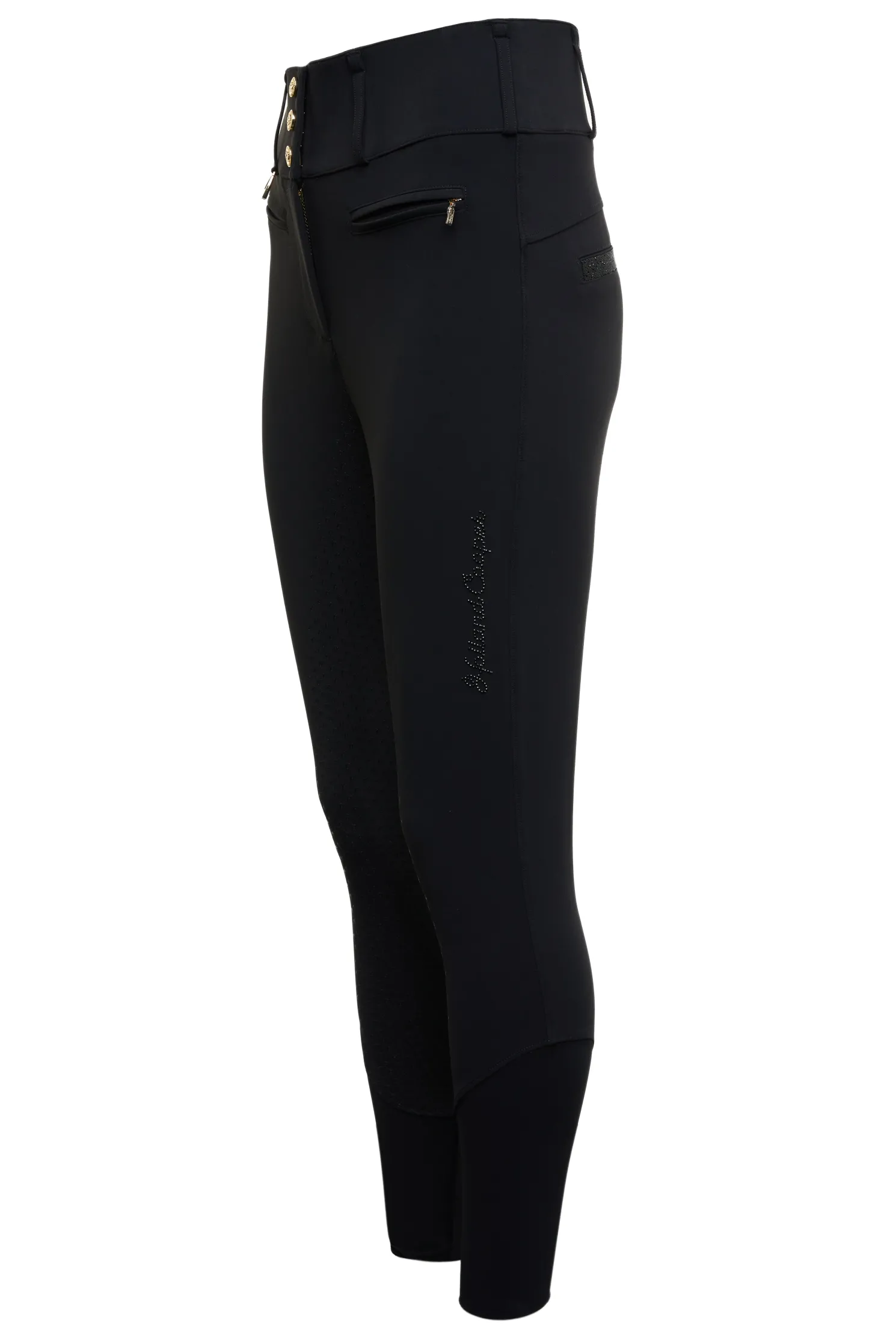Premium High Rise Breeches (Black)