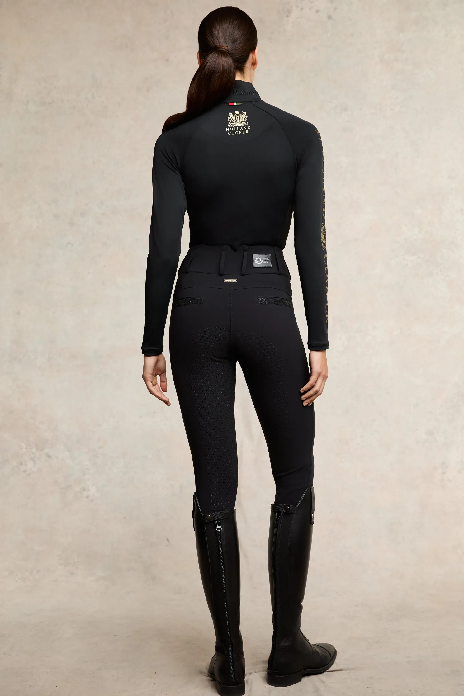 Premium High Rise Breeches (Black)
