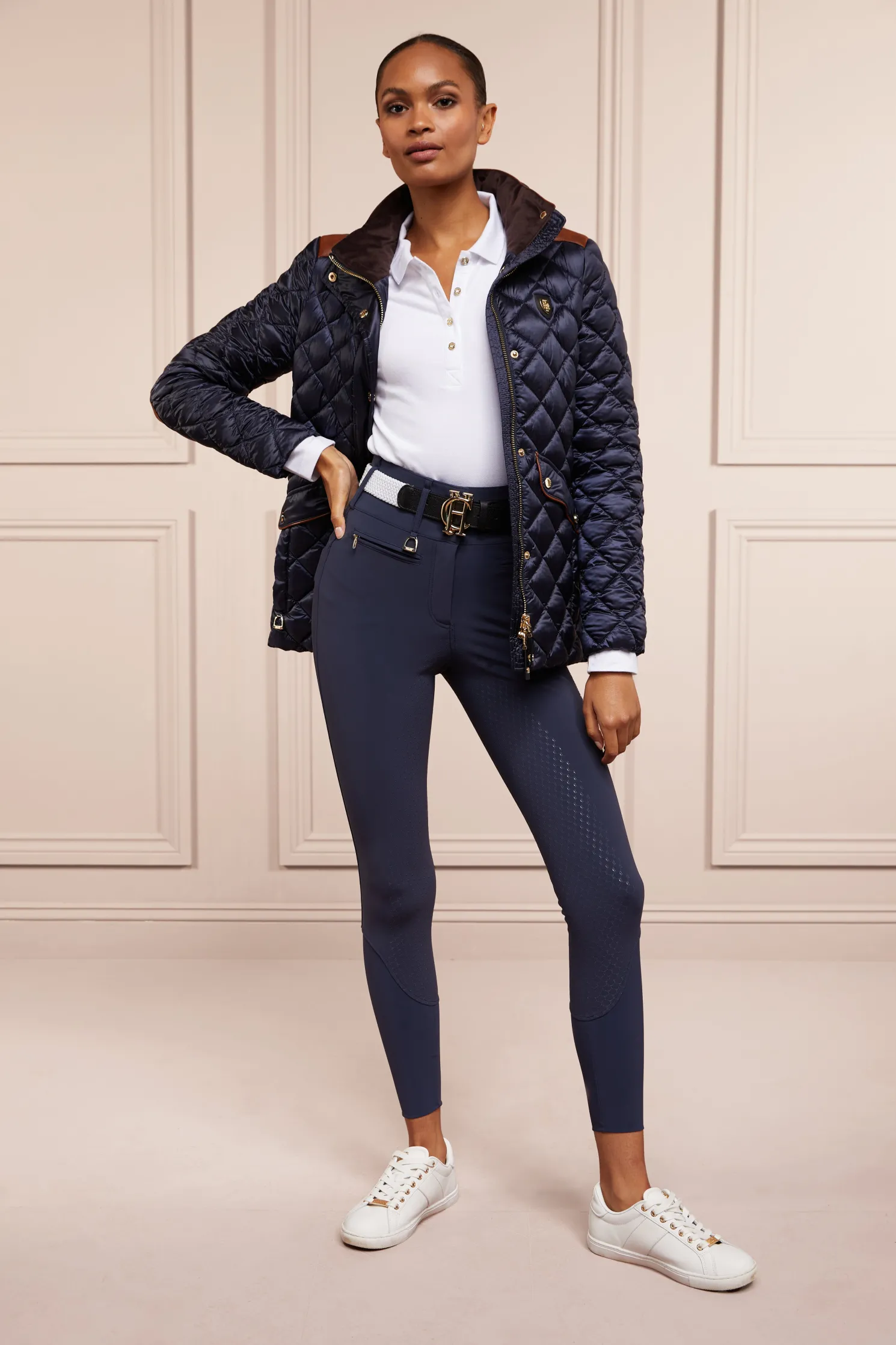 Premium High Rise Breeches (Yale Blue)