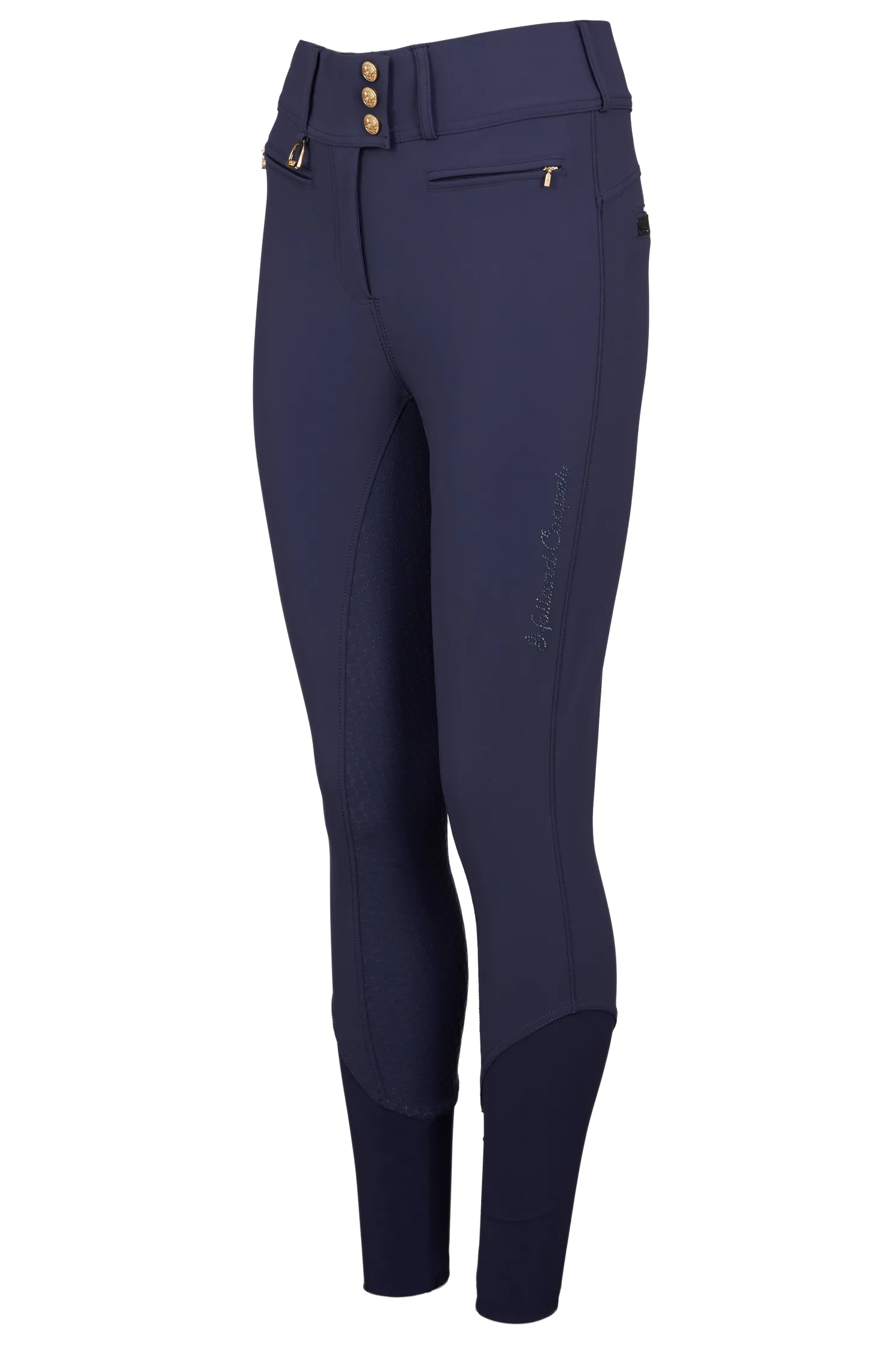 Premium High Rise Breeches (Yale Blue)