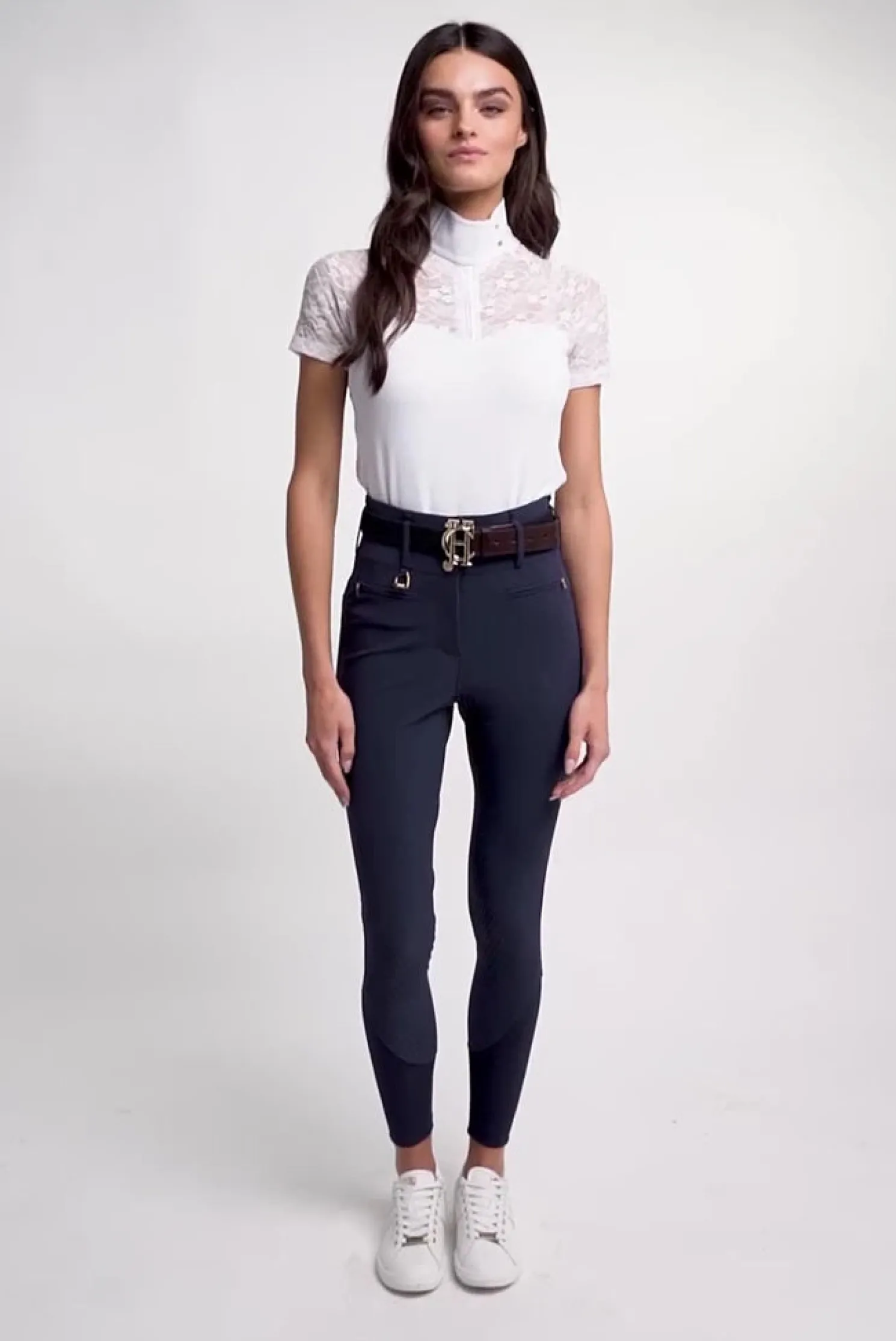 Premium High Rise Breeches (Yale Blue)